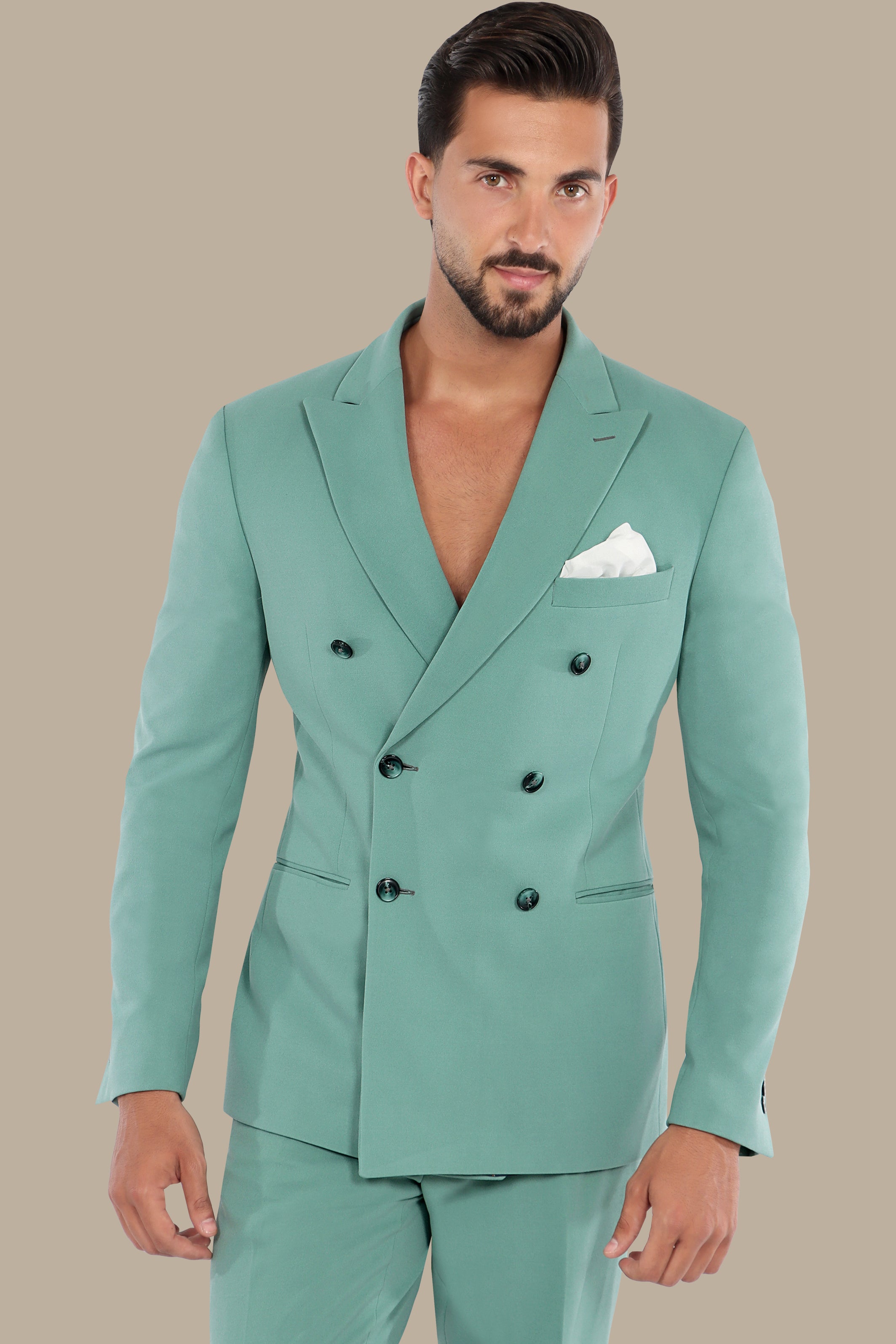 Frontier Elegance: FV Suit with Front-Facing Sleeves