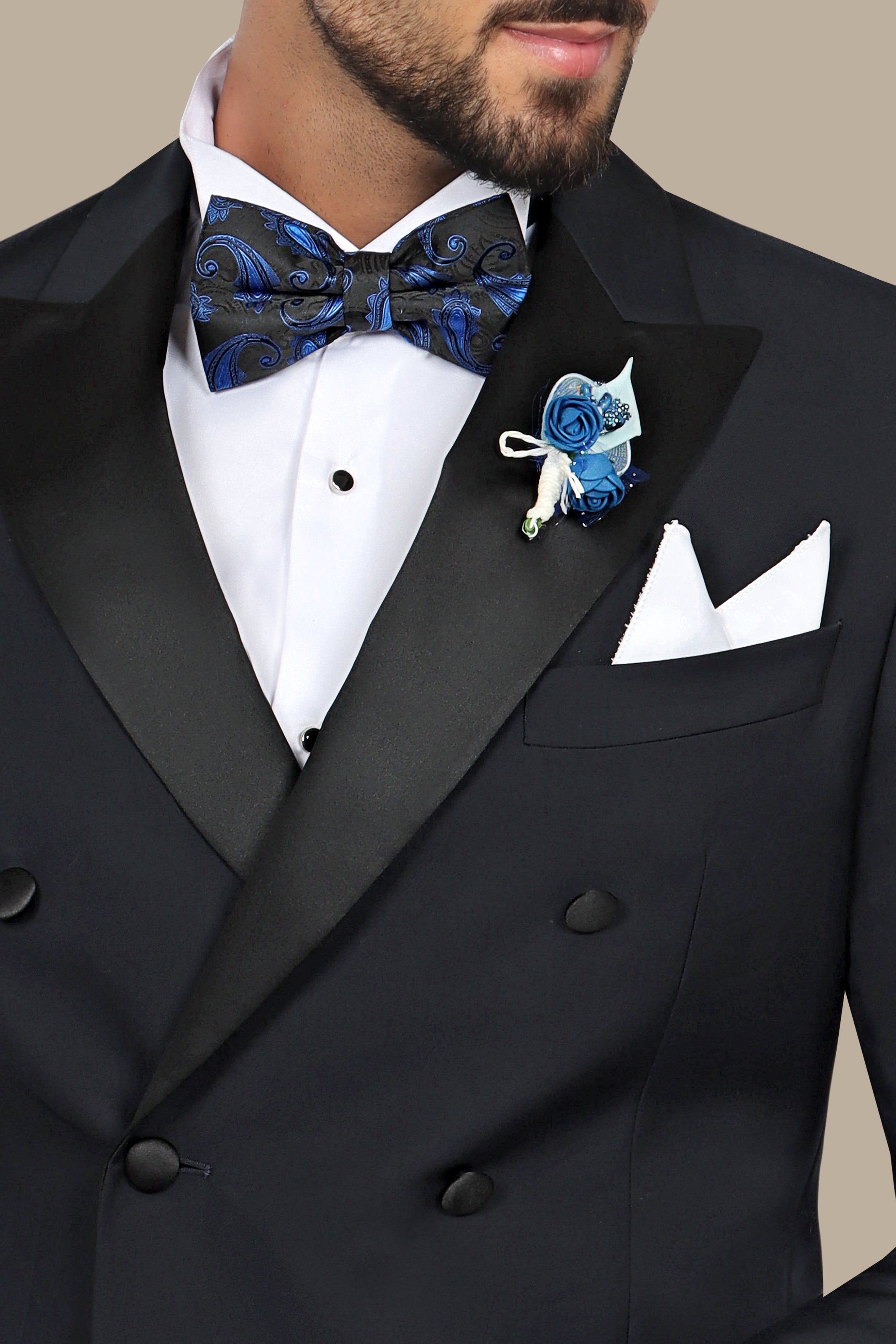 Navy Double-Breasted Elegance: A Timeless Statement