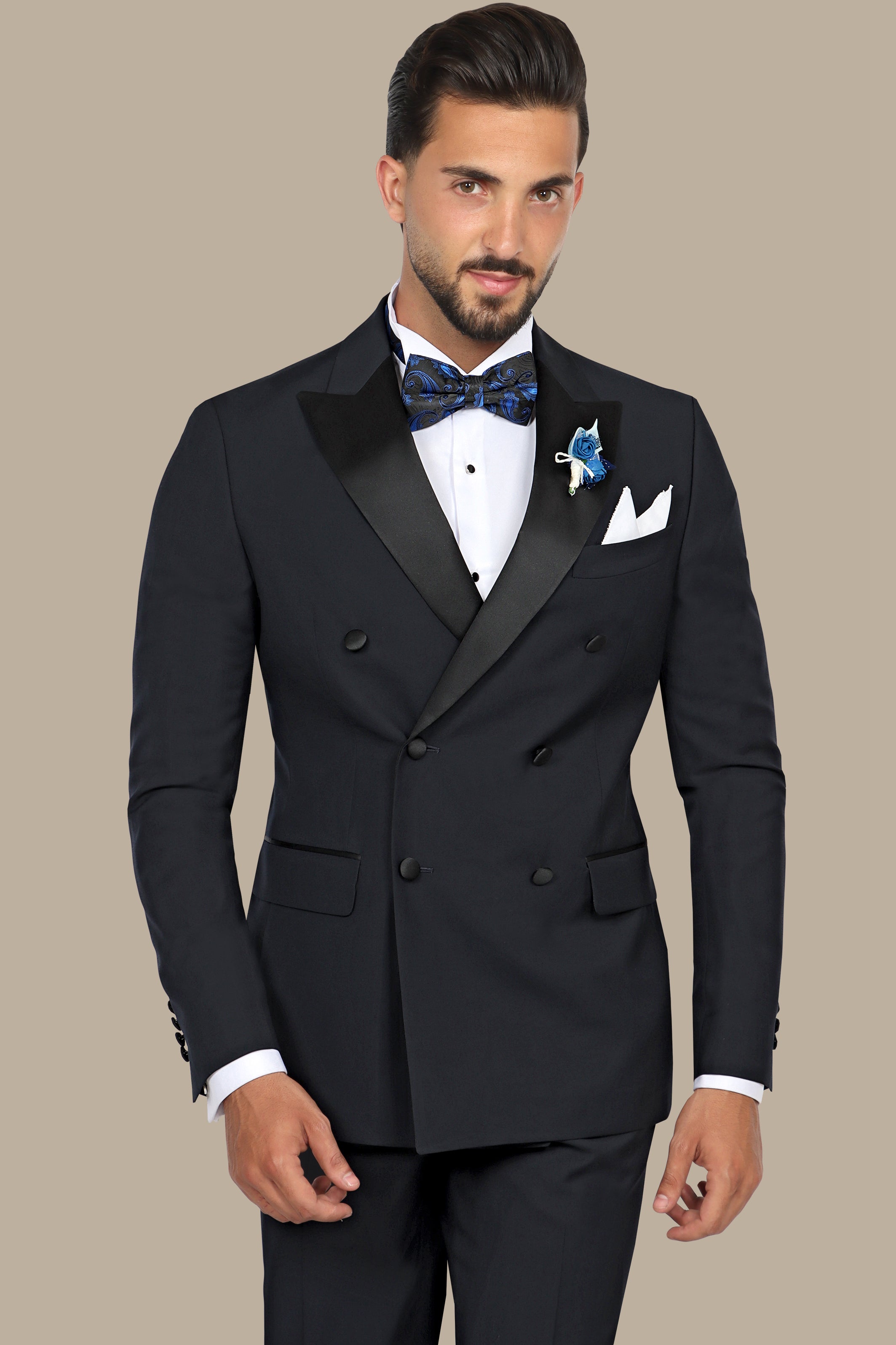 Navy Double-Breasted Elegance: A Timeless Statement