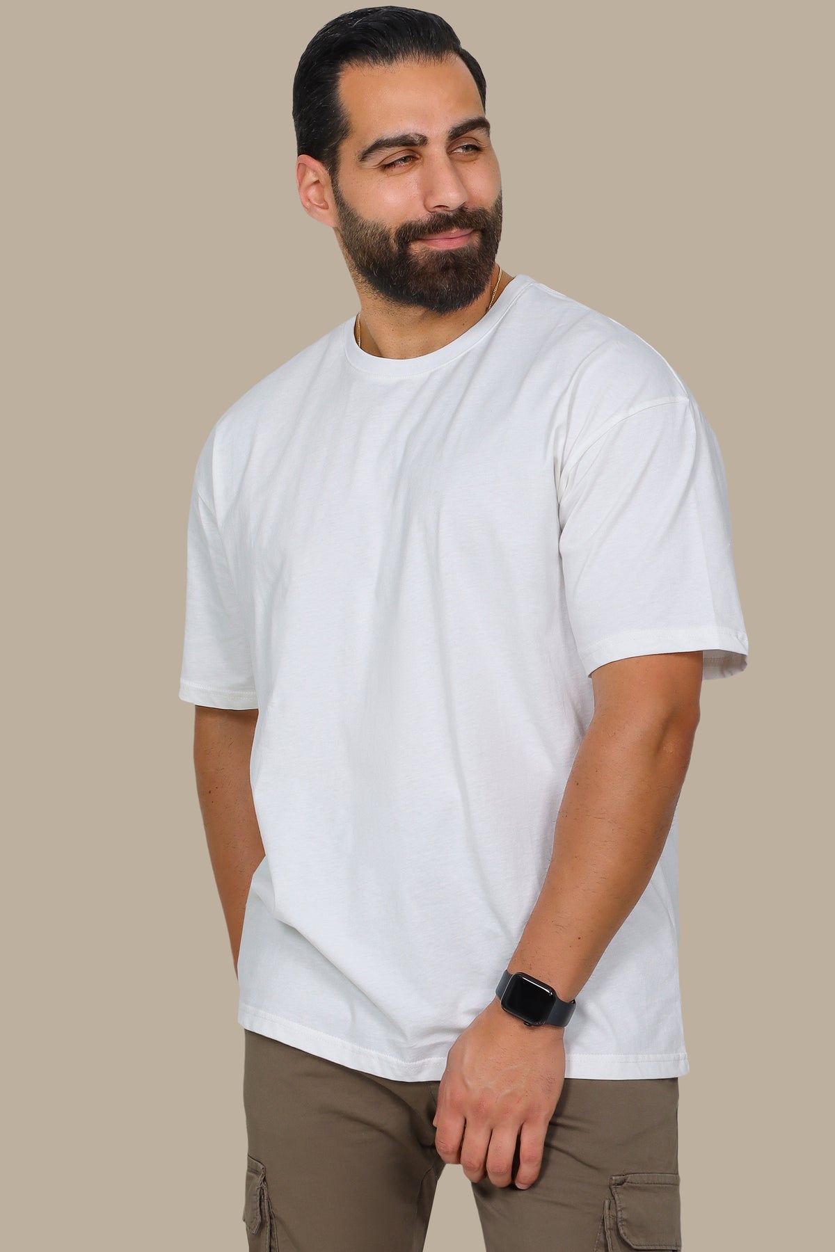 Half Oversized Cotton T-Shirt