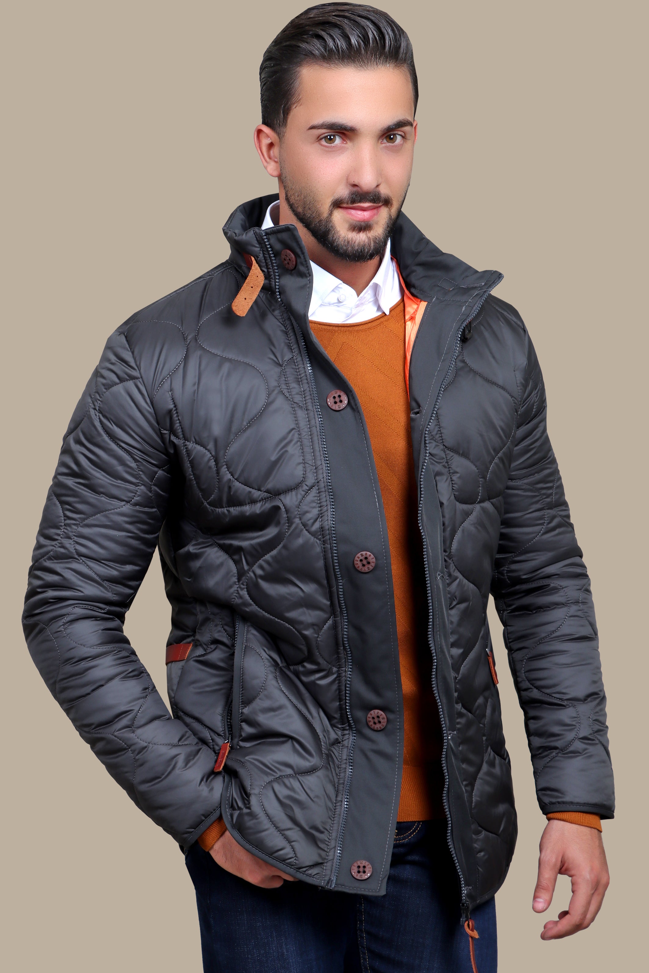 Quilted Puffer Excellence in Dark Gray