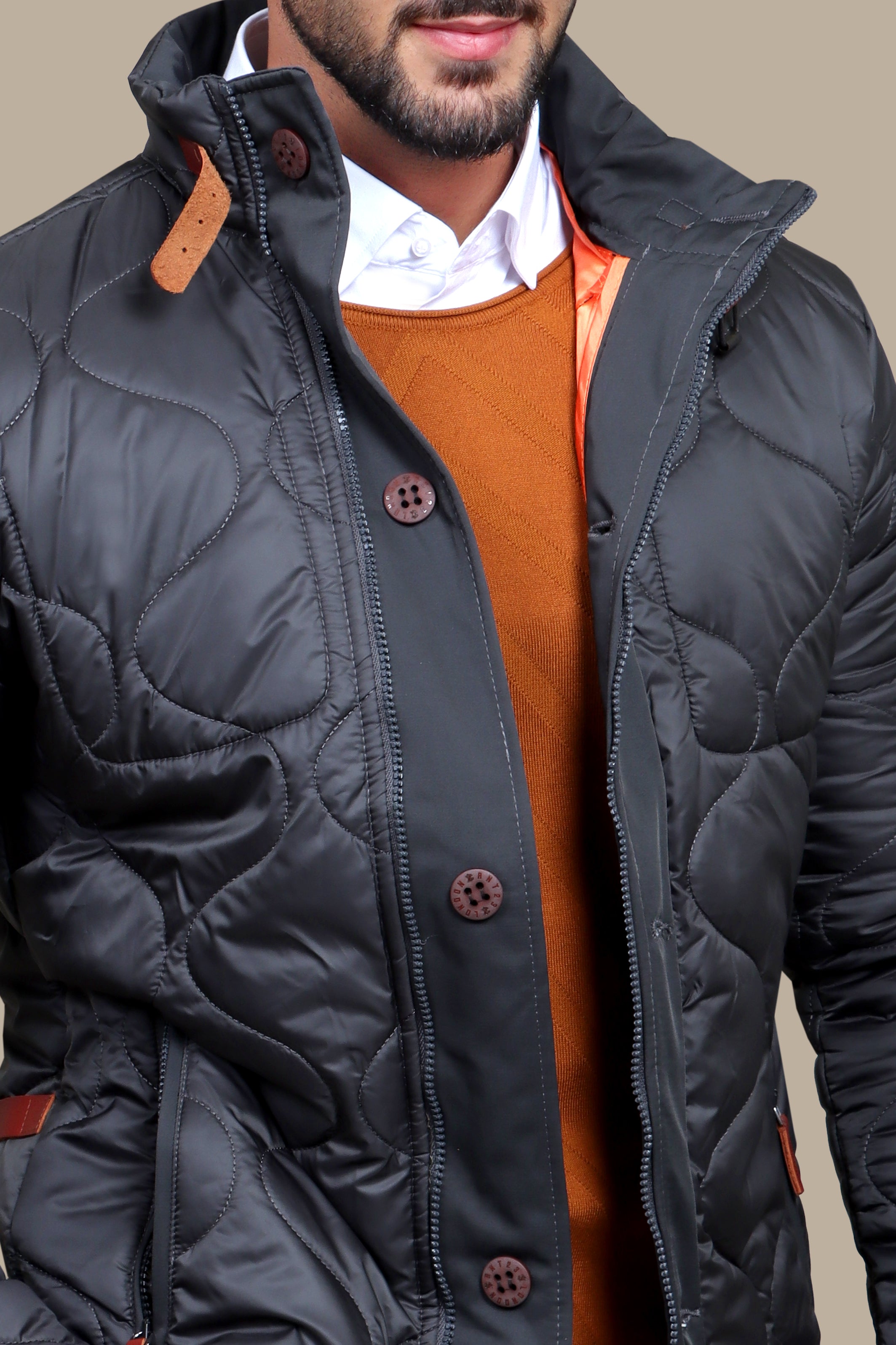 Quilted Puffer Excellence in Dark Gray