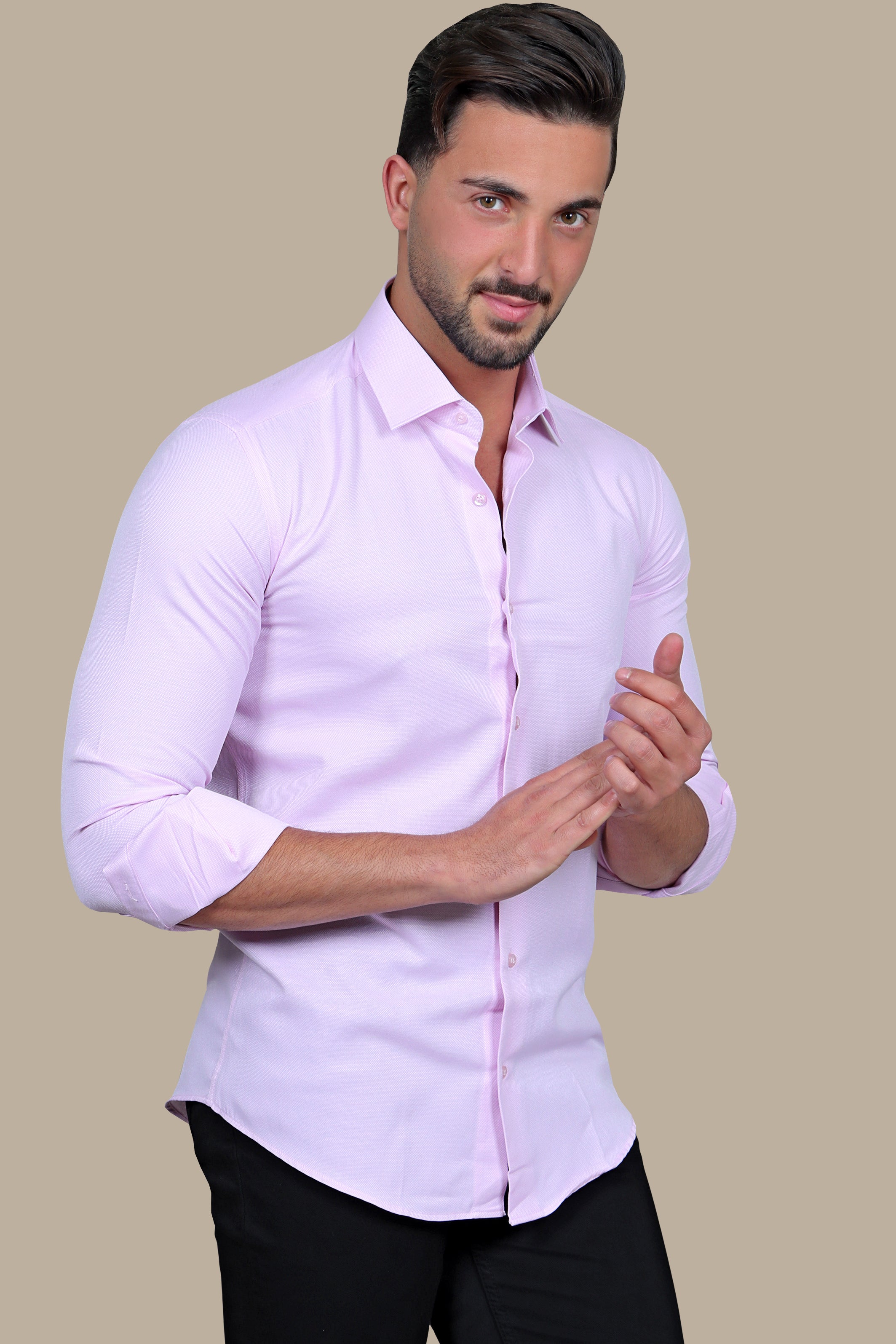 Pink Slim Fit Oxford Shirt