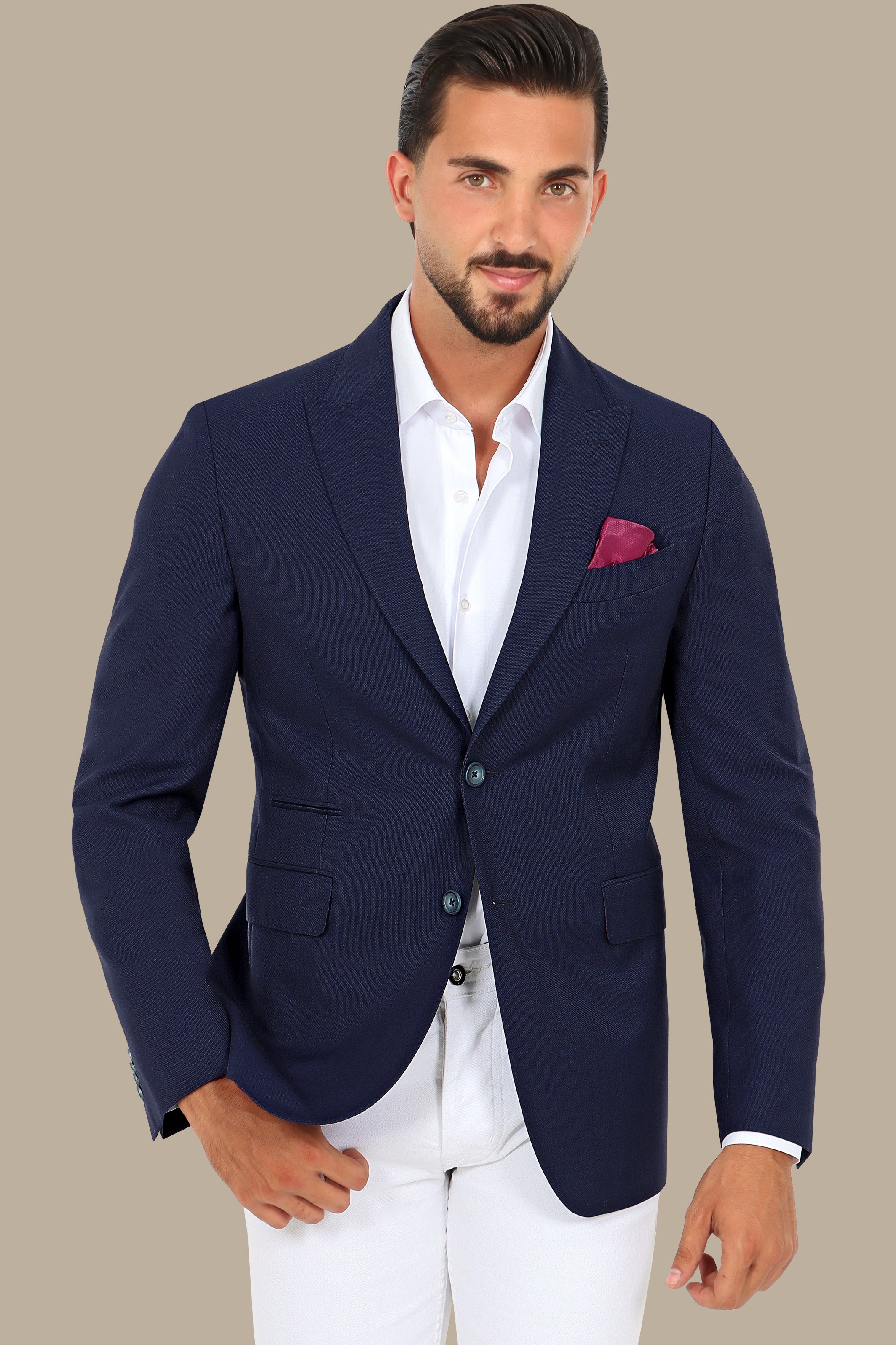 Blazer Peak Regular Structured Jacket - Navy