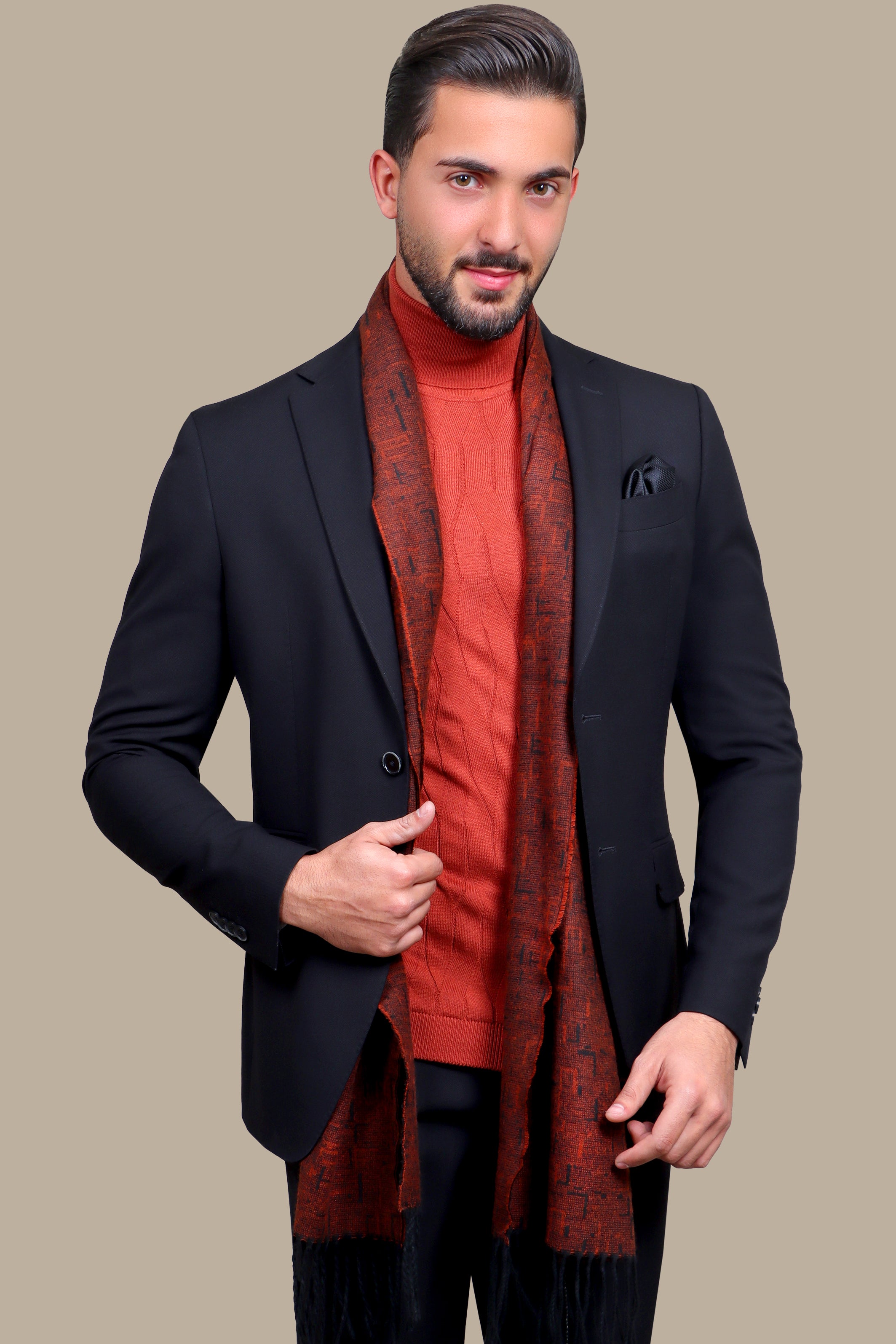 Suit Basic Pique Notch | Black