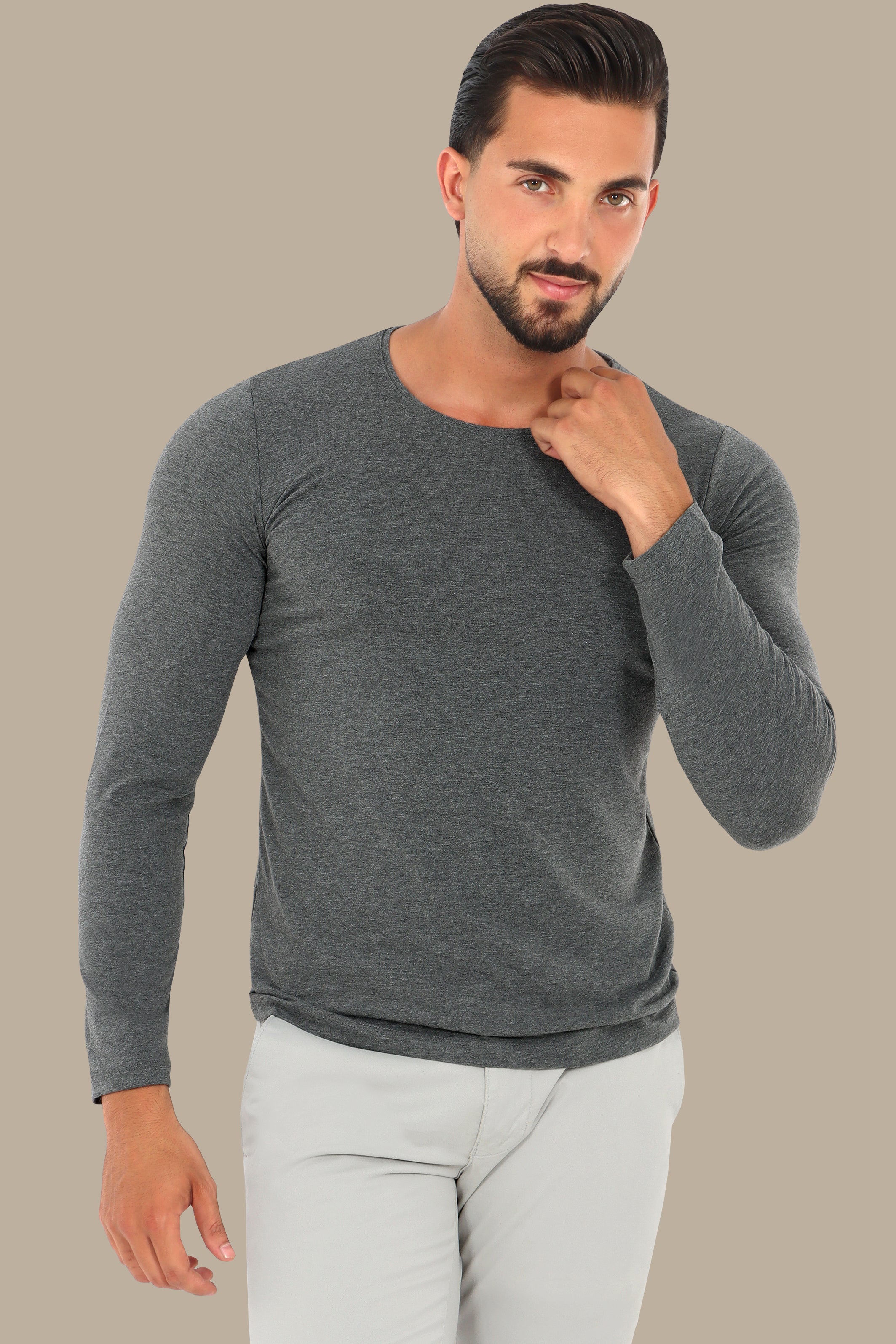 Essential Grey Long Sleeve T-Shirt