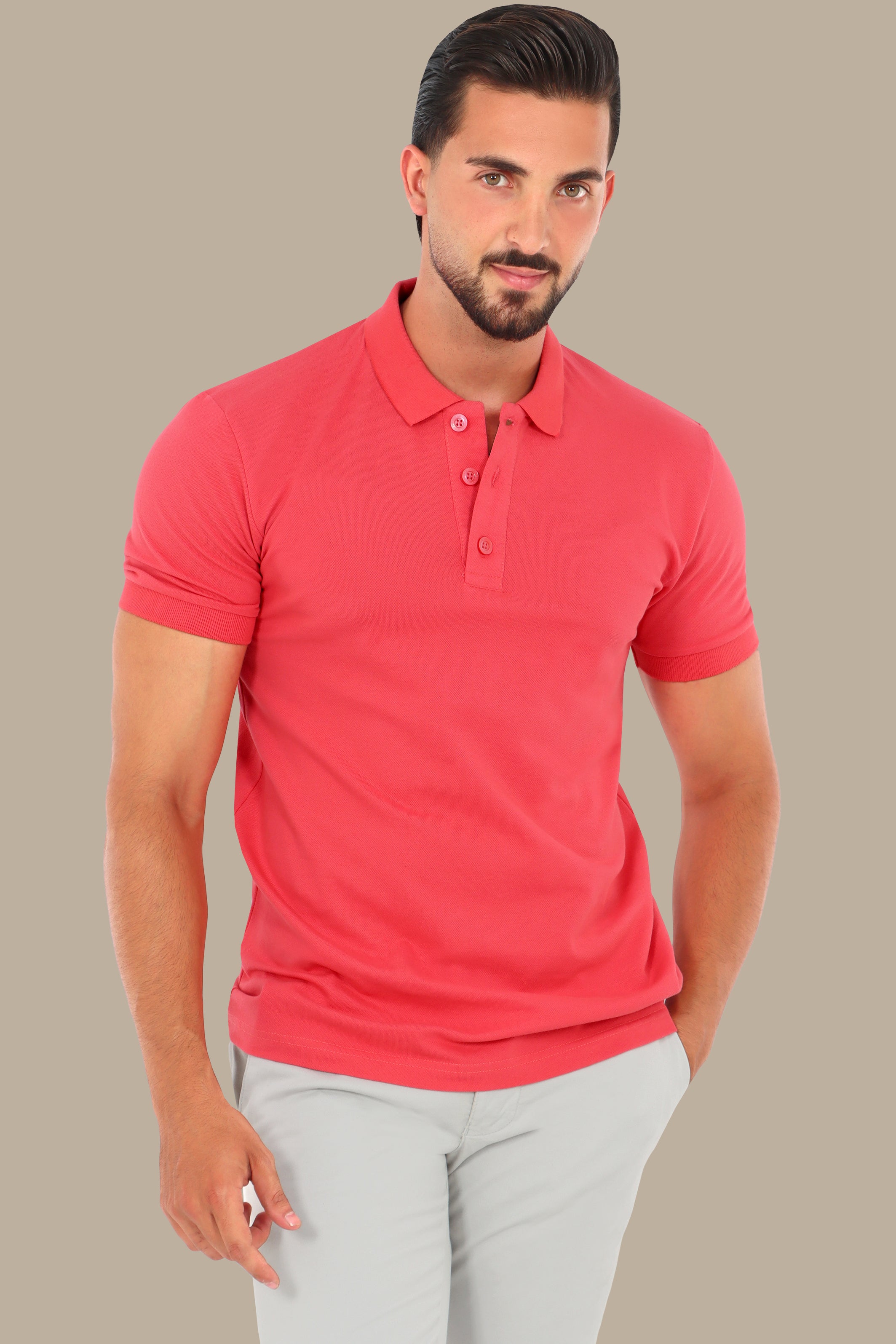 Coral Charm: Polo S/SL Basic Coral