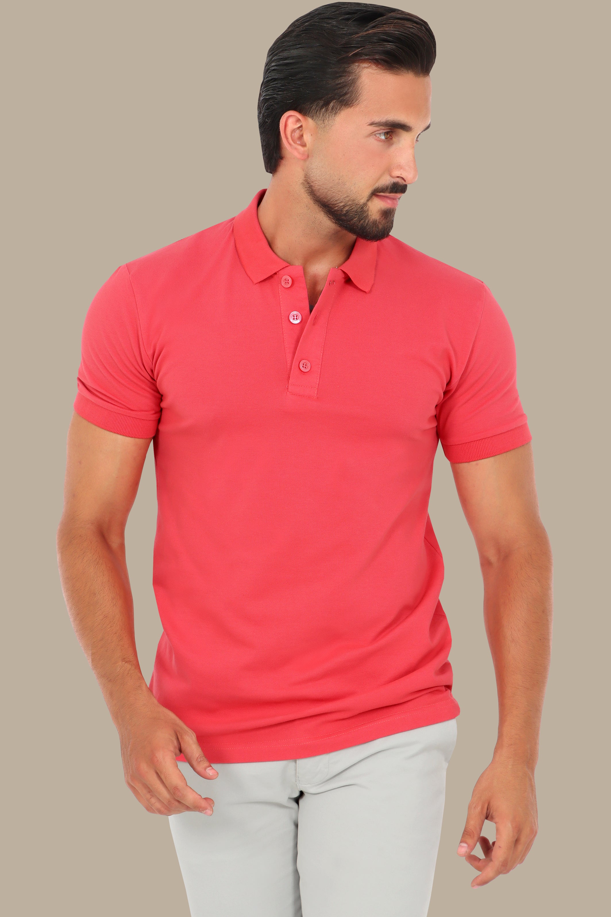 Coral Charm: Polo S/SL Basic Coral