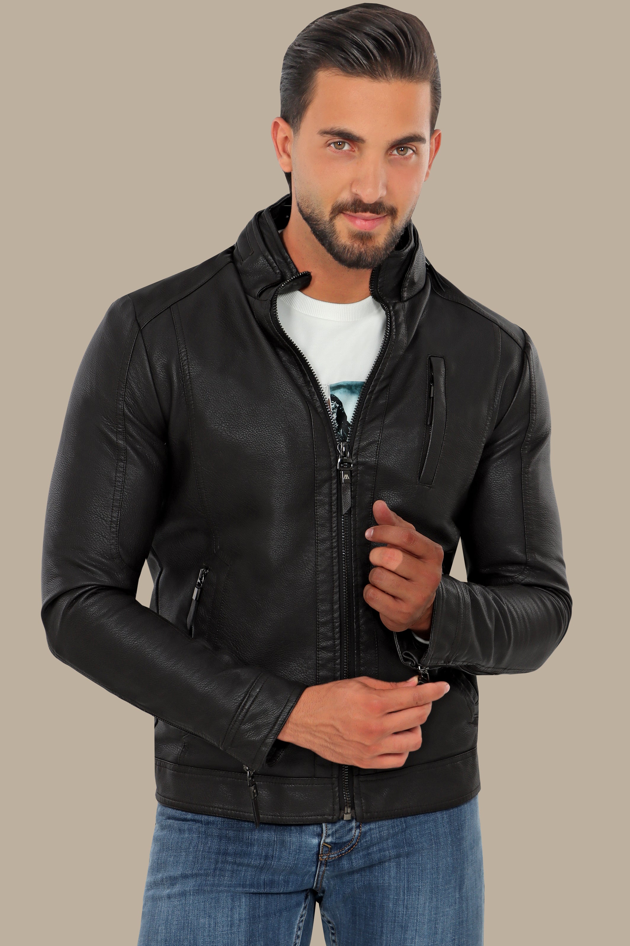 Brown Neretva Leather Jacket