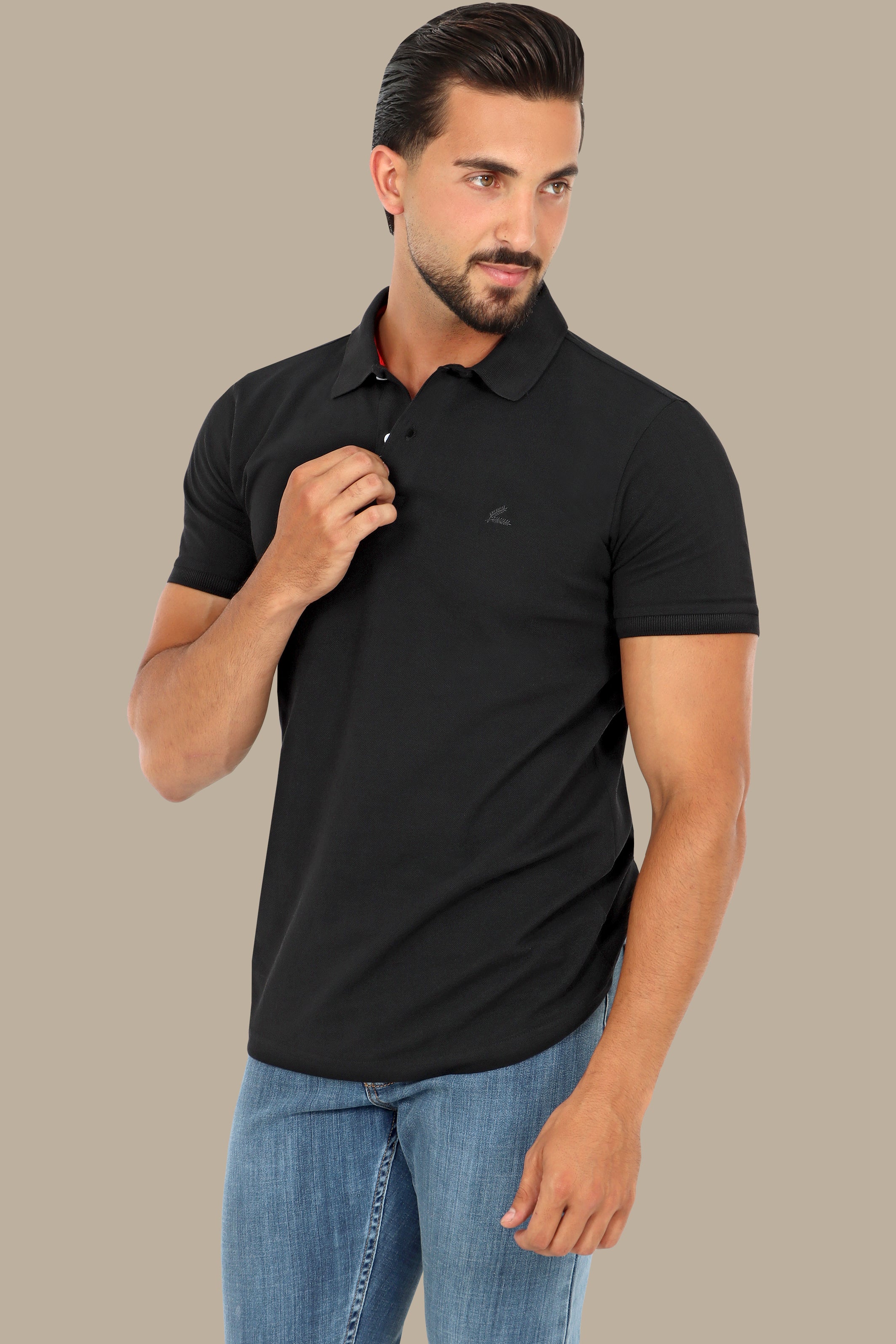 Classic Black Piquet Polo