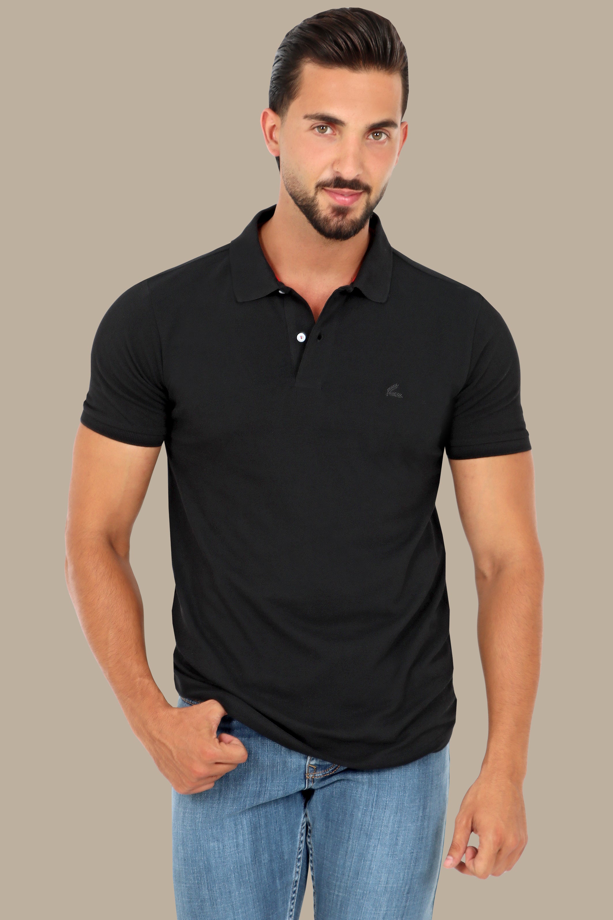 Classic Black Piquet Polo