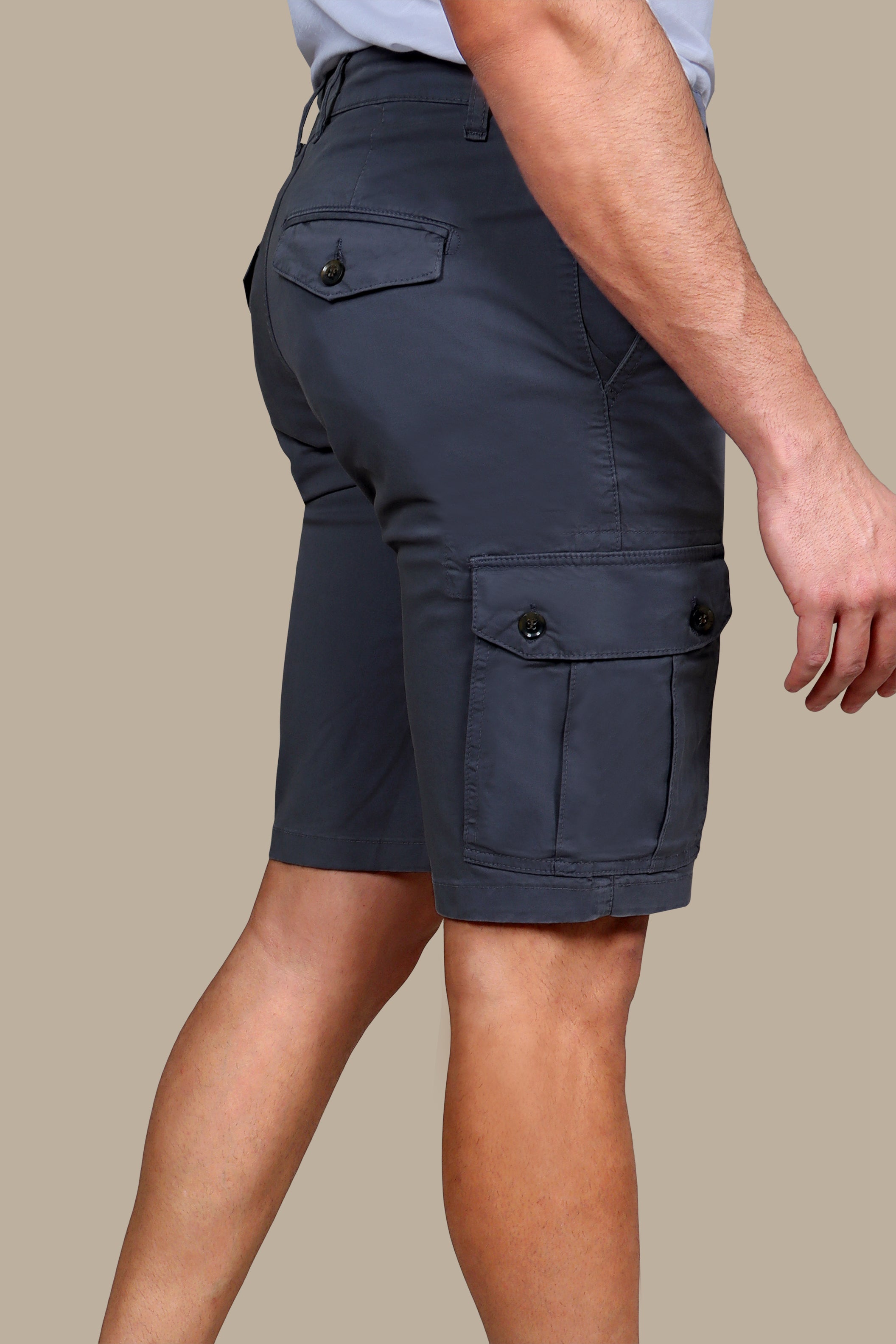 Urban Edge: Dark Grey Cargo Shorts