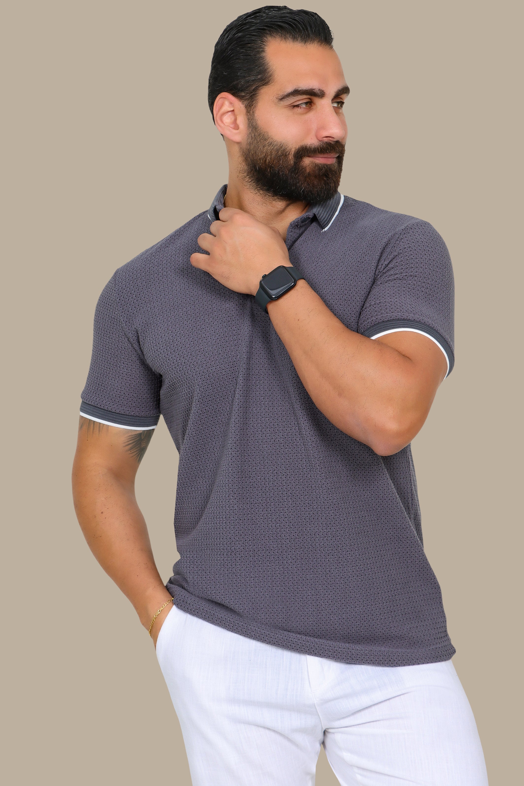Breathable Grey Polo: Stay Cool in Style!