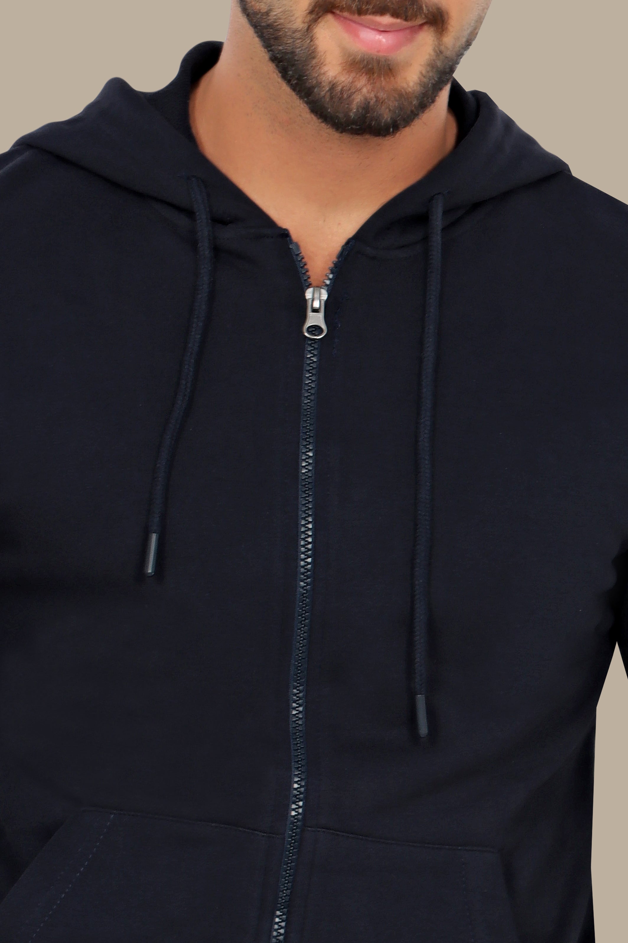 Navy Classic: Plain Basic Hoody Sweatshirt