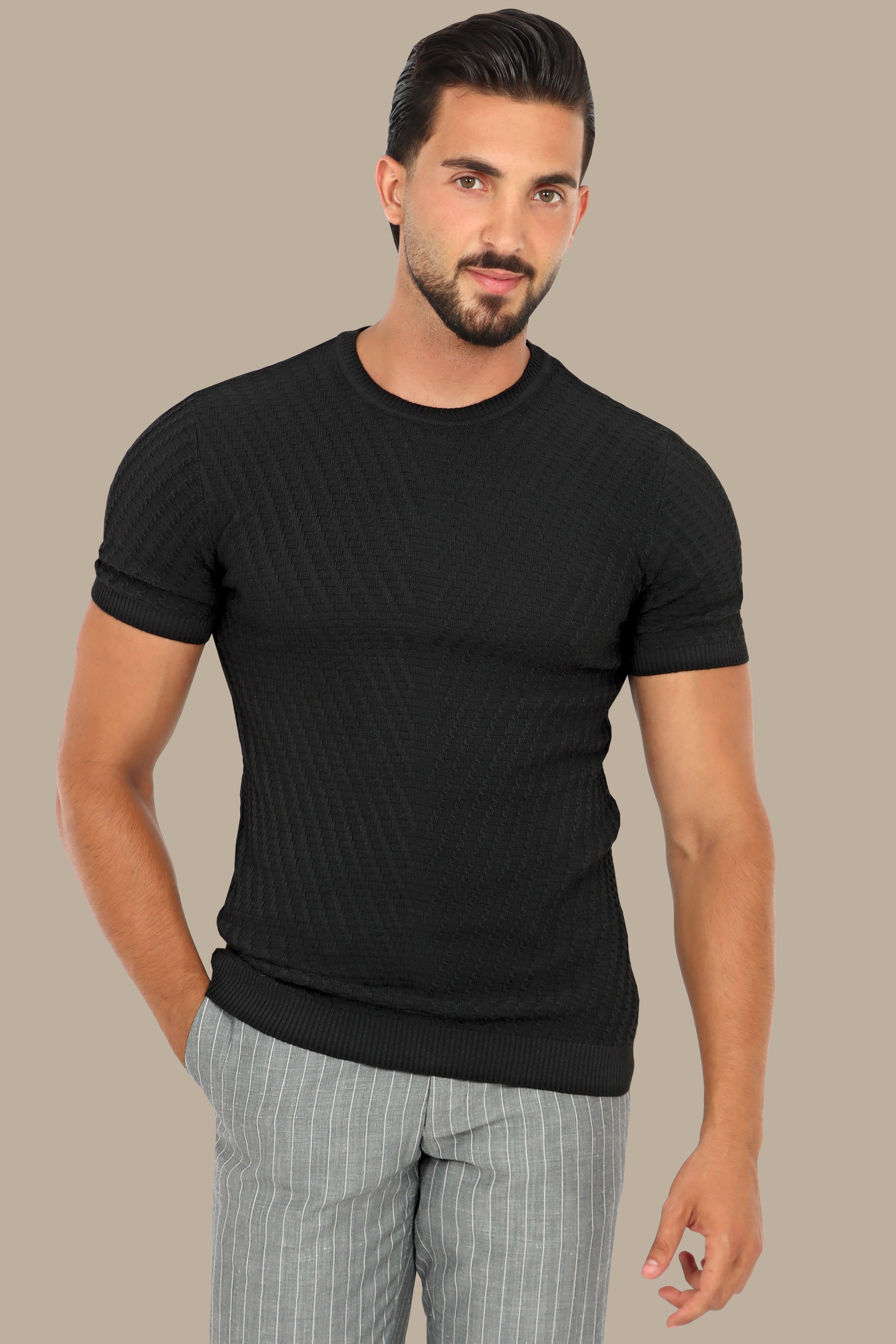 Black Ecosse Stretch T-Shirt