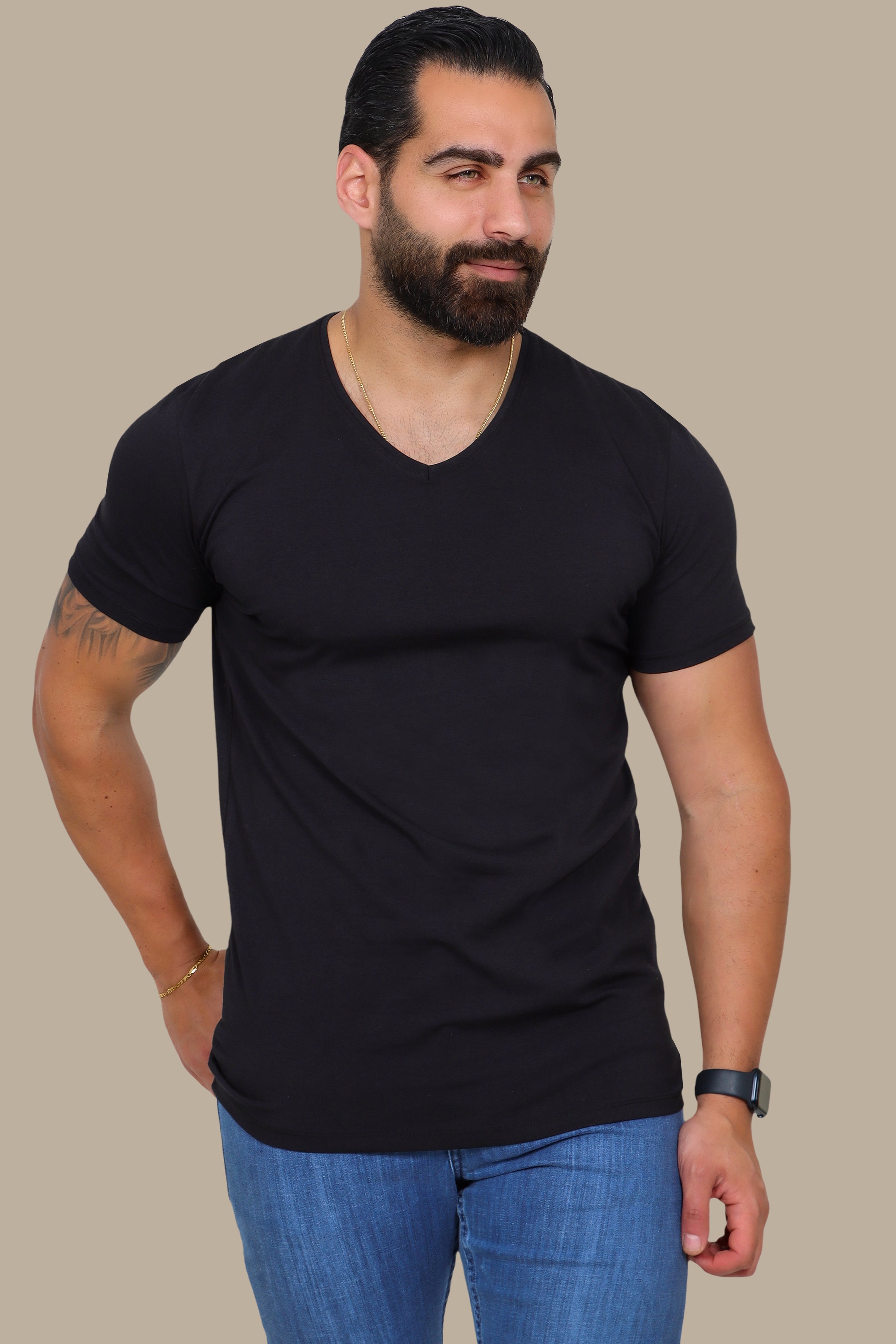 Black V-Neck T-Shirt: Timeless Basic