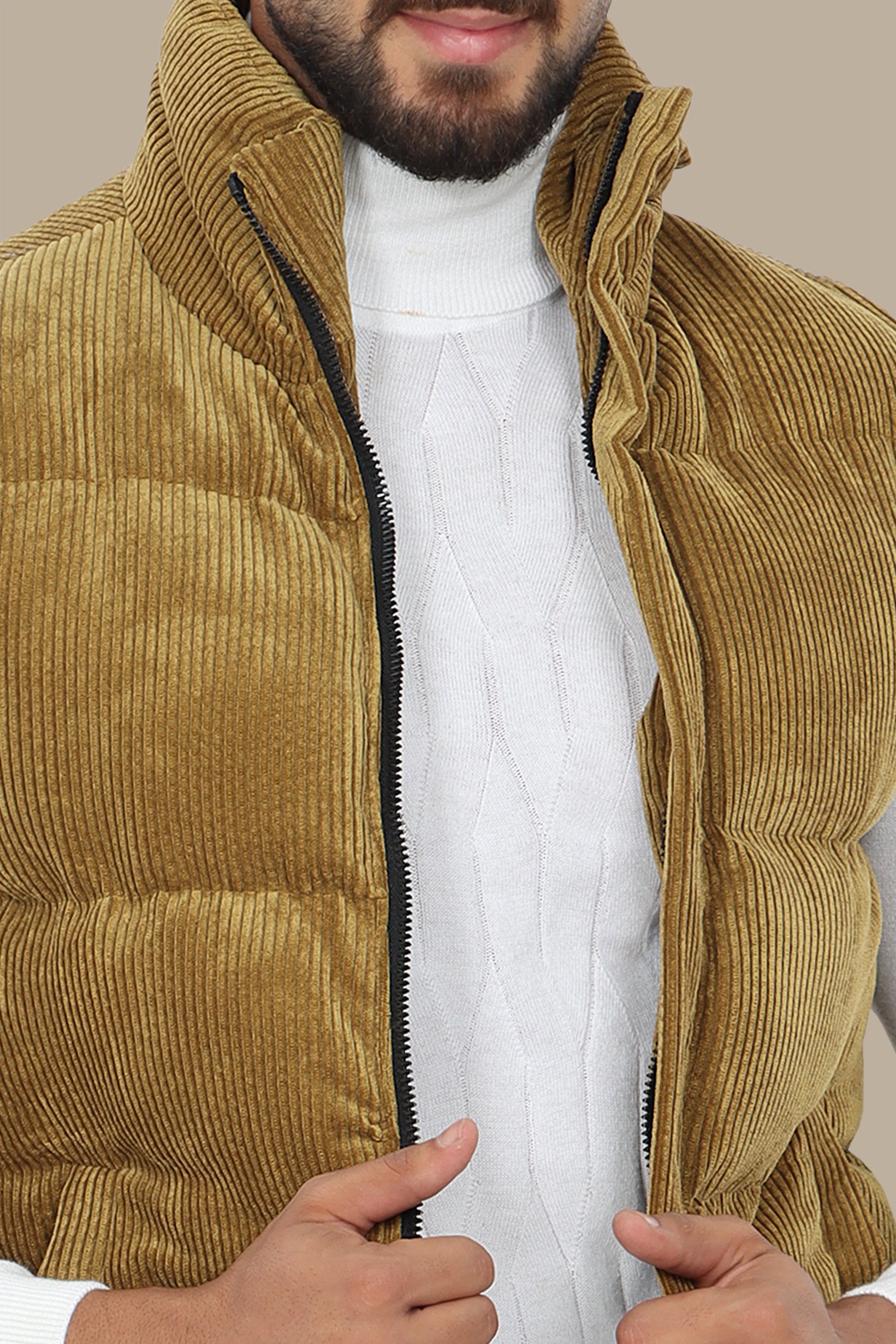 Khaki Corduroy Vest