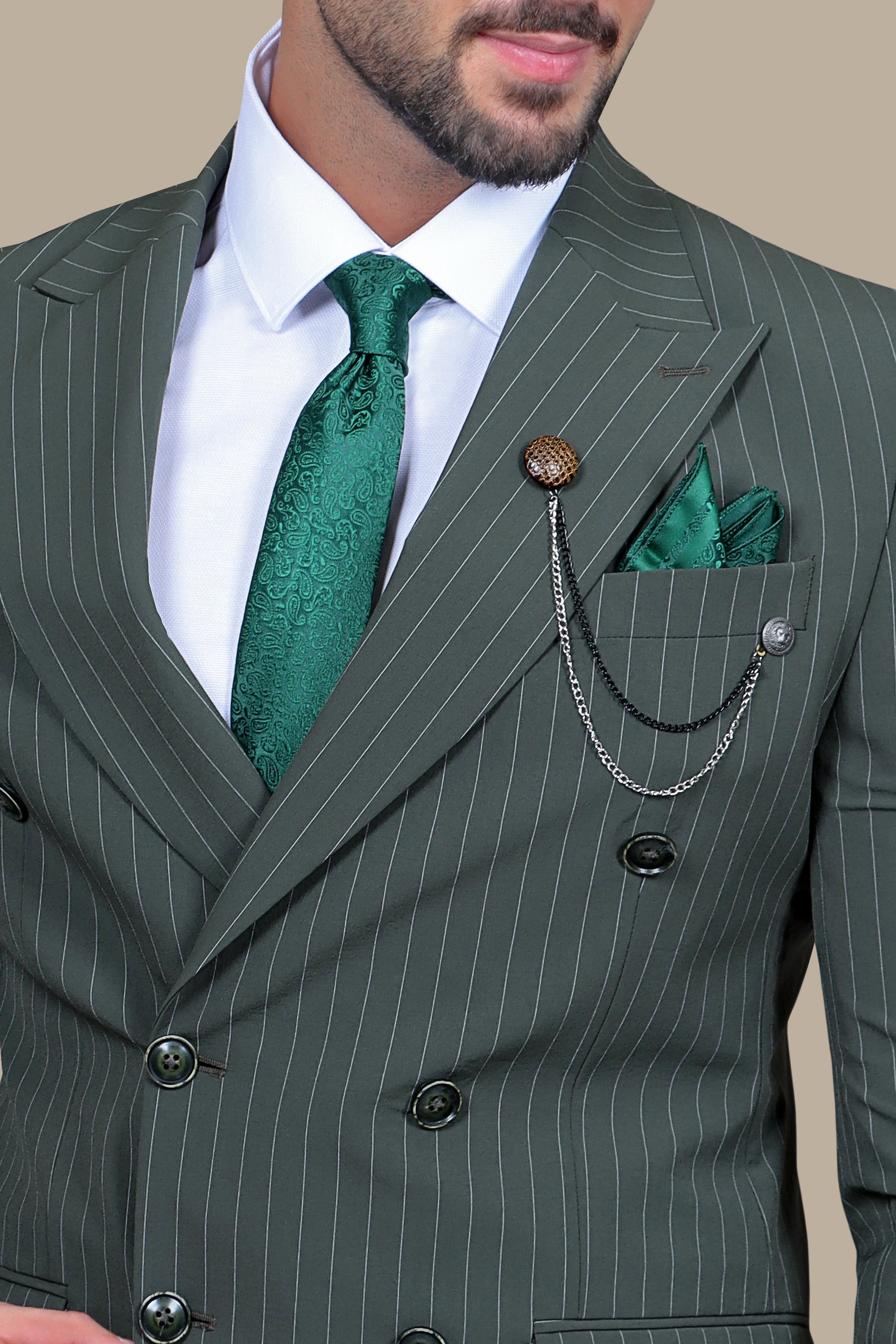 Olive Lines: The Double-Breasted Travel Suit