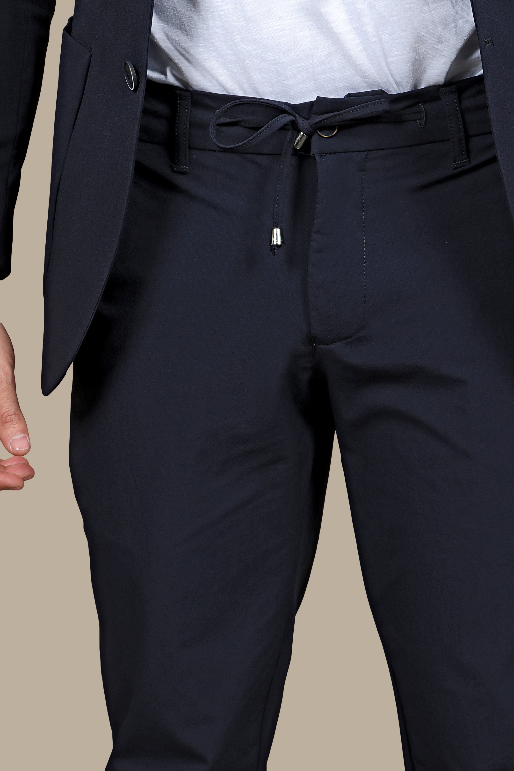 Navy Plain Patch Pocket Travel Suit