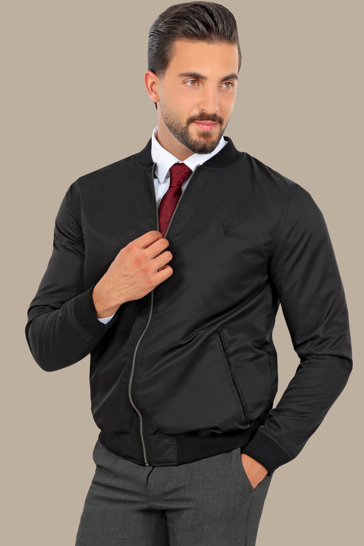 Black Waterproof Blouson Jacket