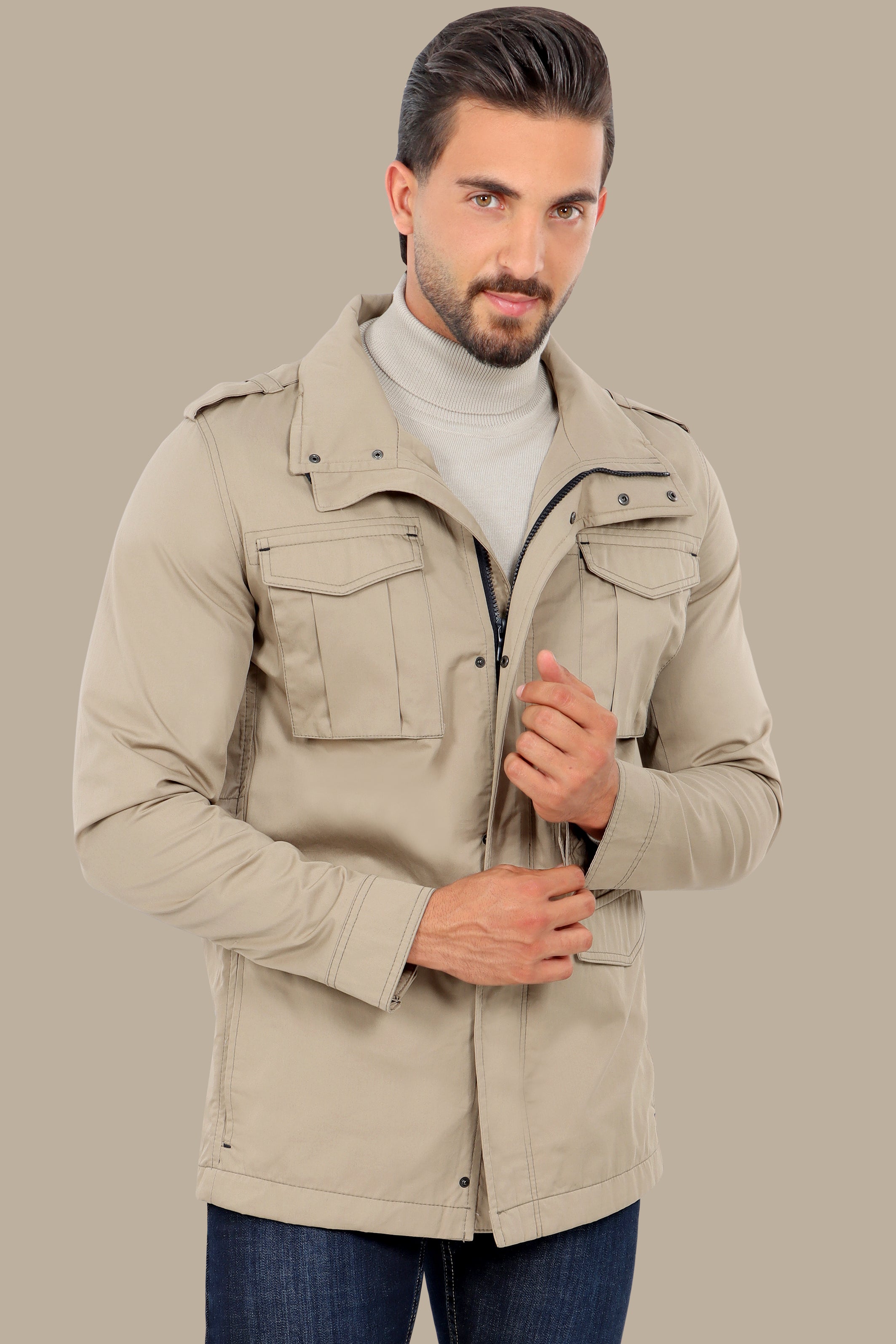 Safari Beige Jacket: Adventure-Ready Style