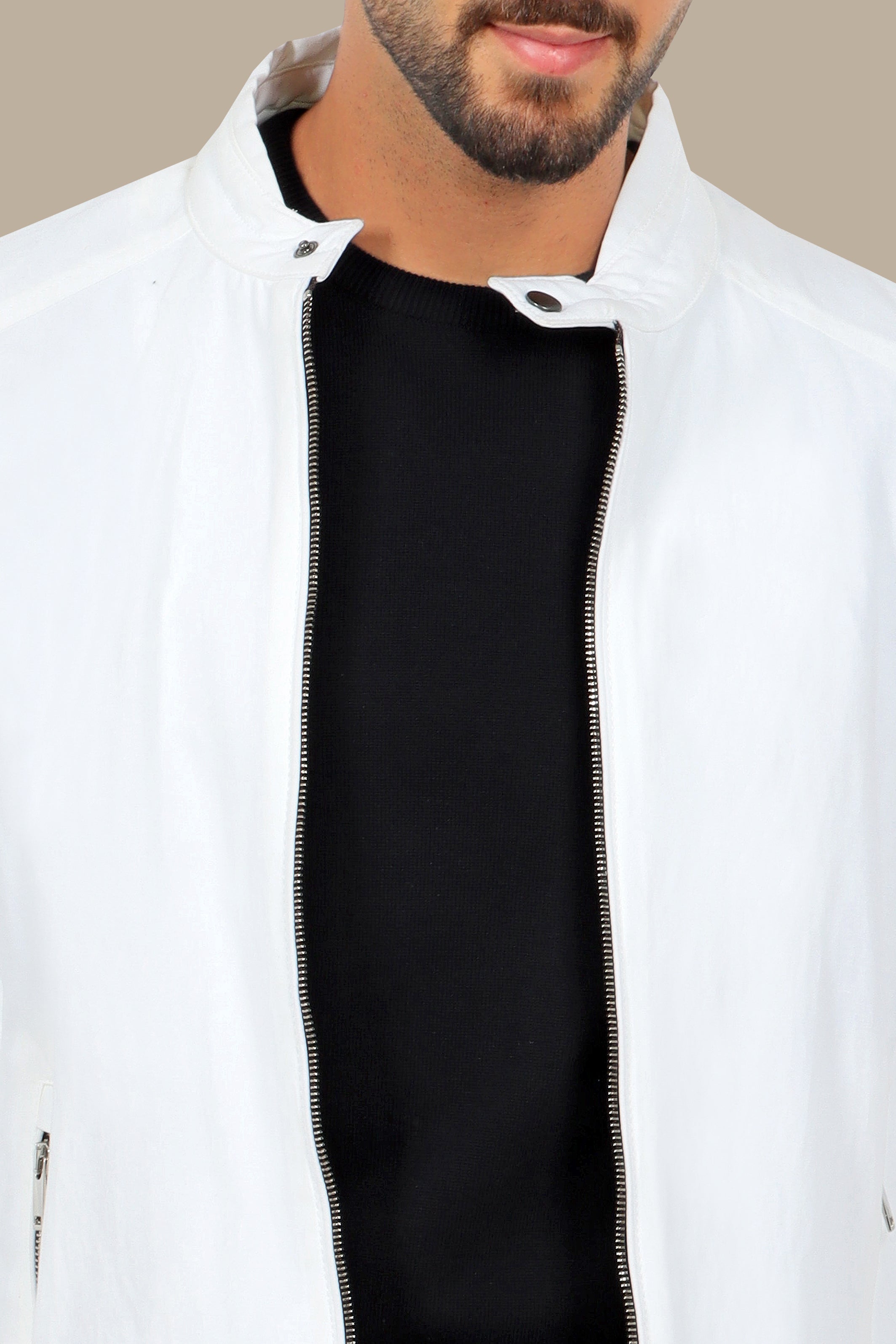 White Cotton Mao Jacket: Effortless Elegance for Every Occasion