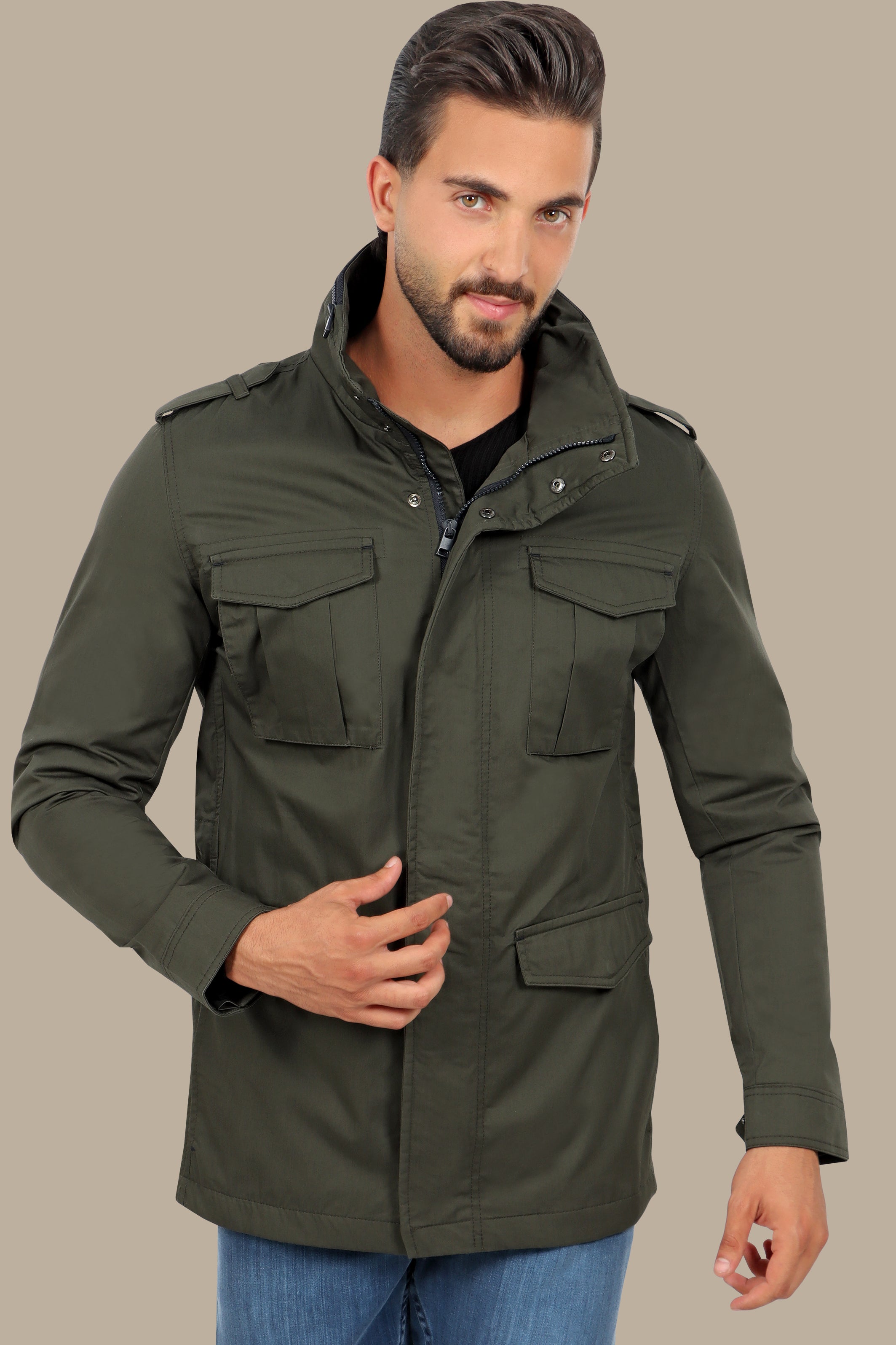 Khaki Adventure Safari Jacket: Explore in Style