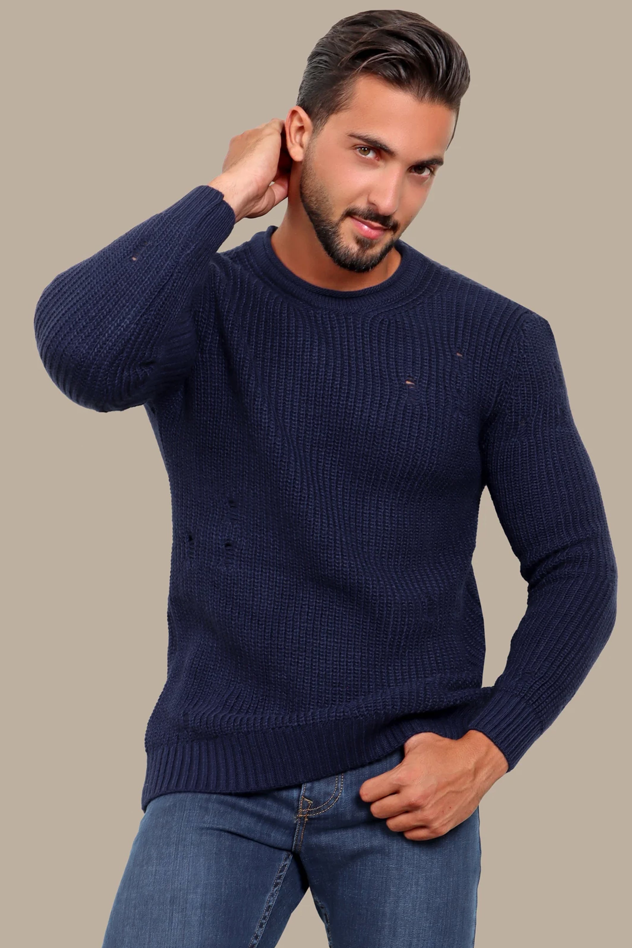 Blue Knitted Sweater