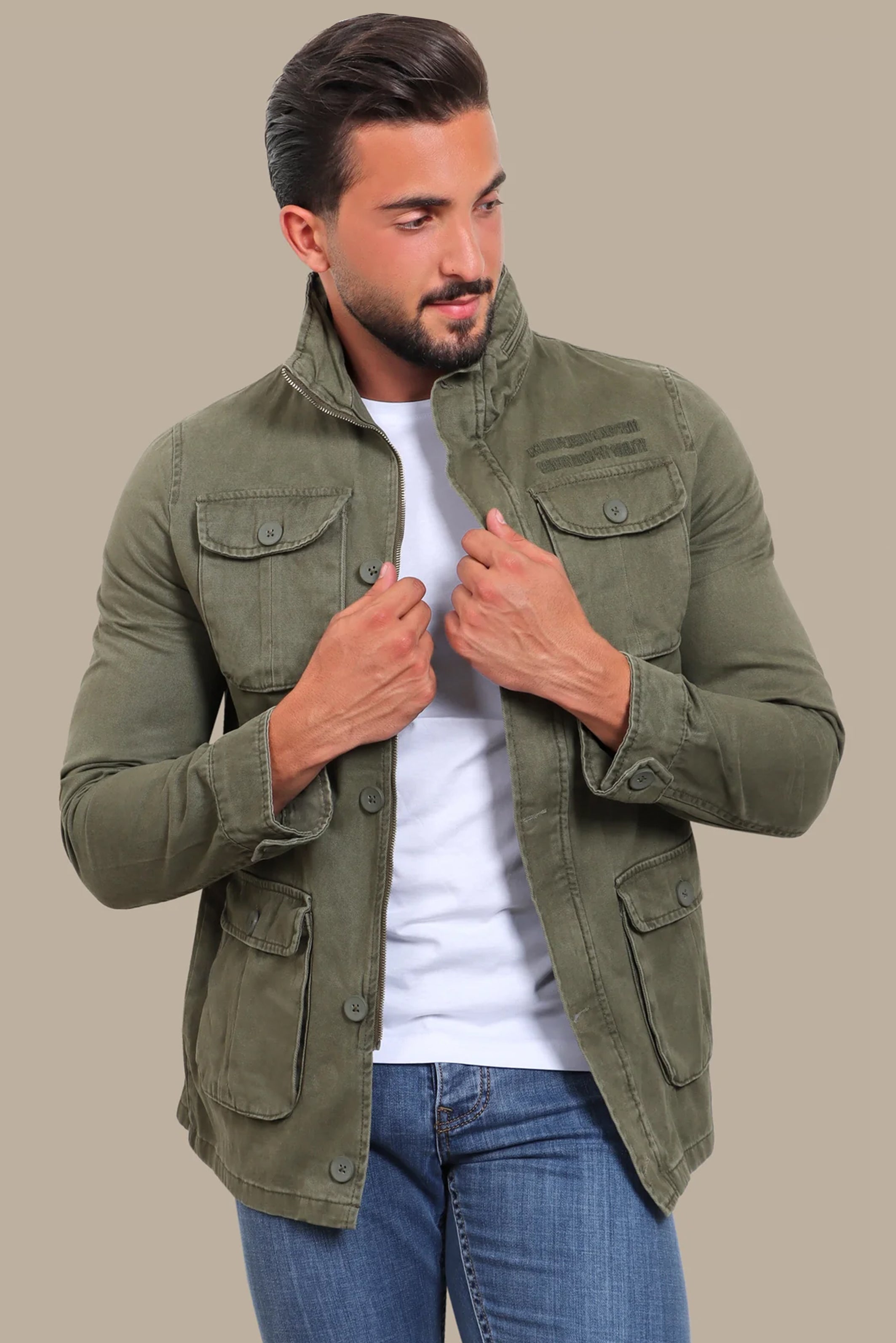 Safari Casual Jacket | Khaki