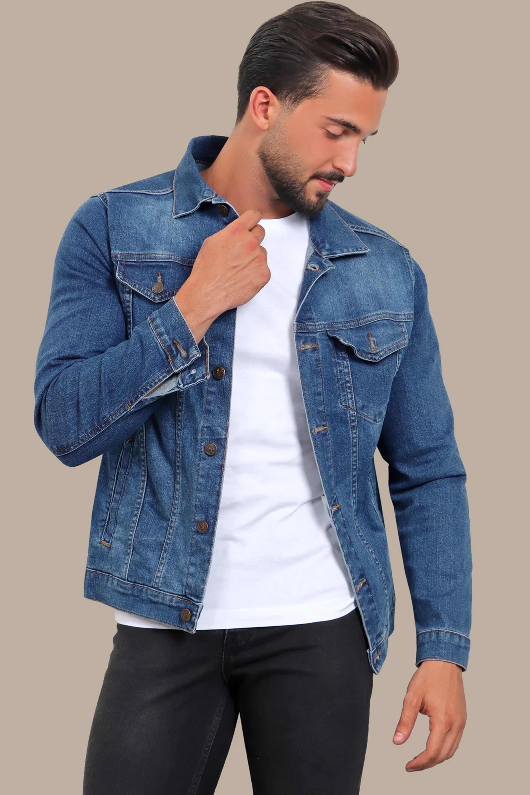 Jacket Denim Basic | Blue