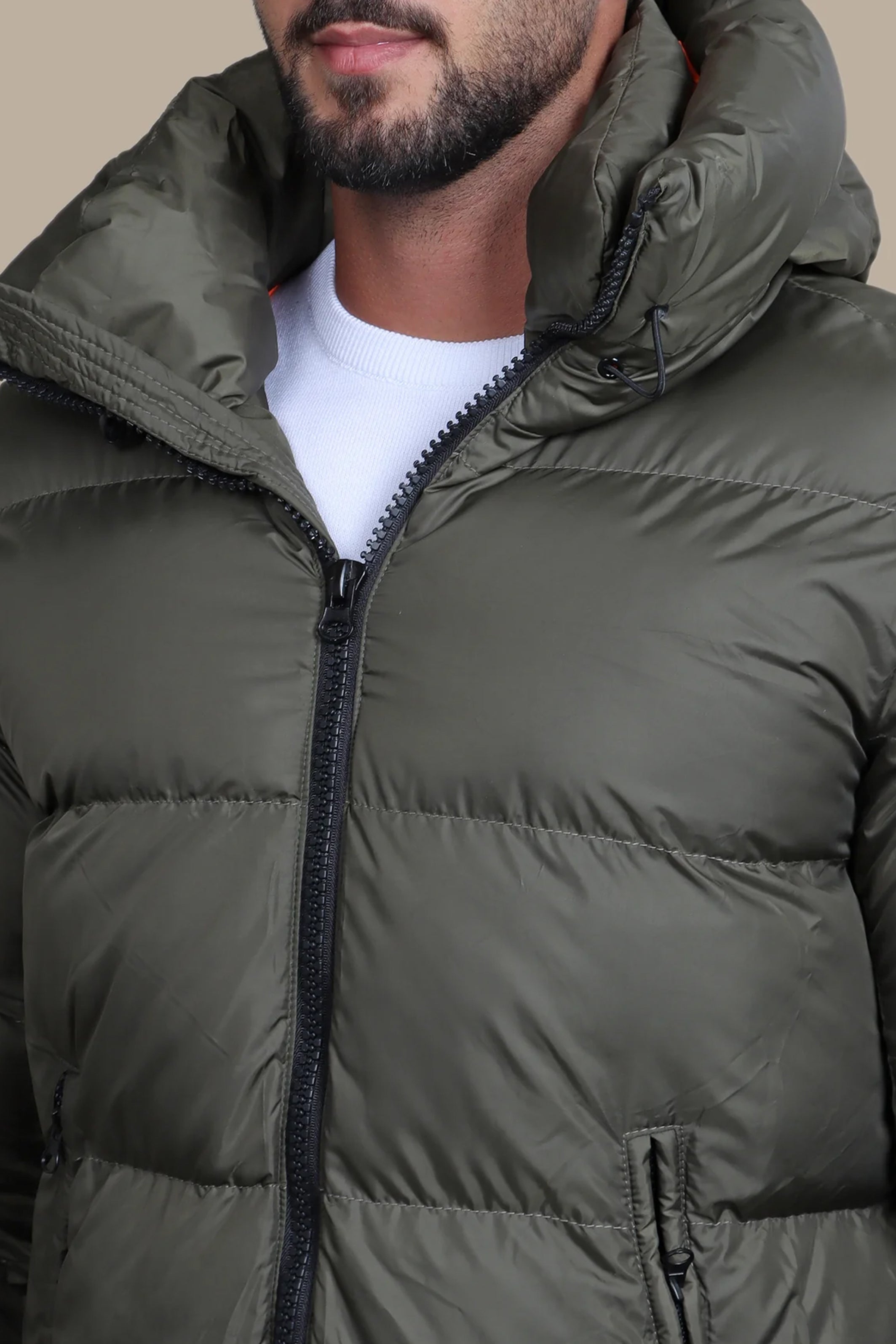 Coat Puffer Hooded | Khaki