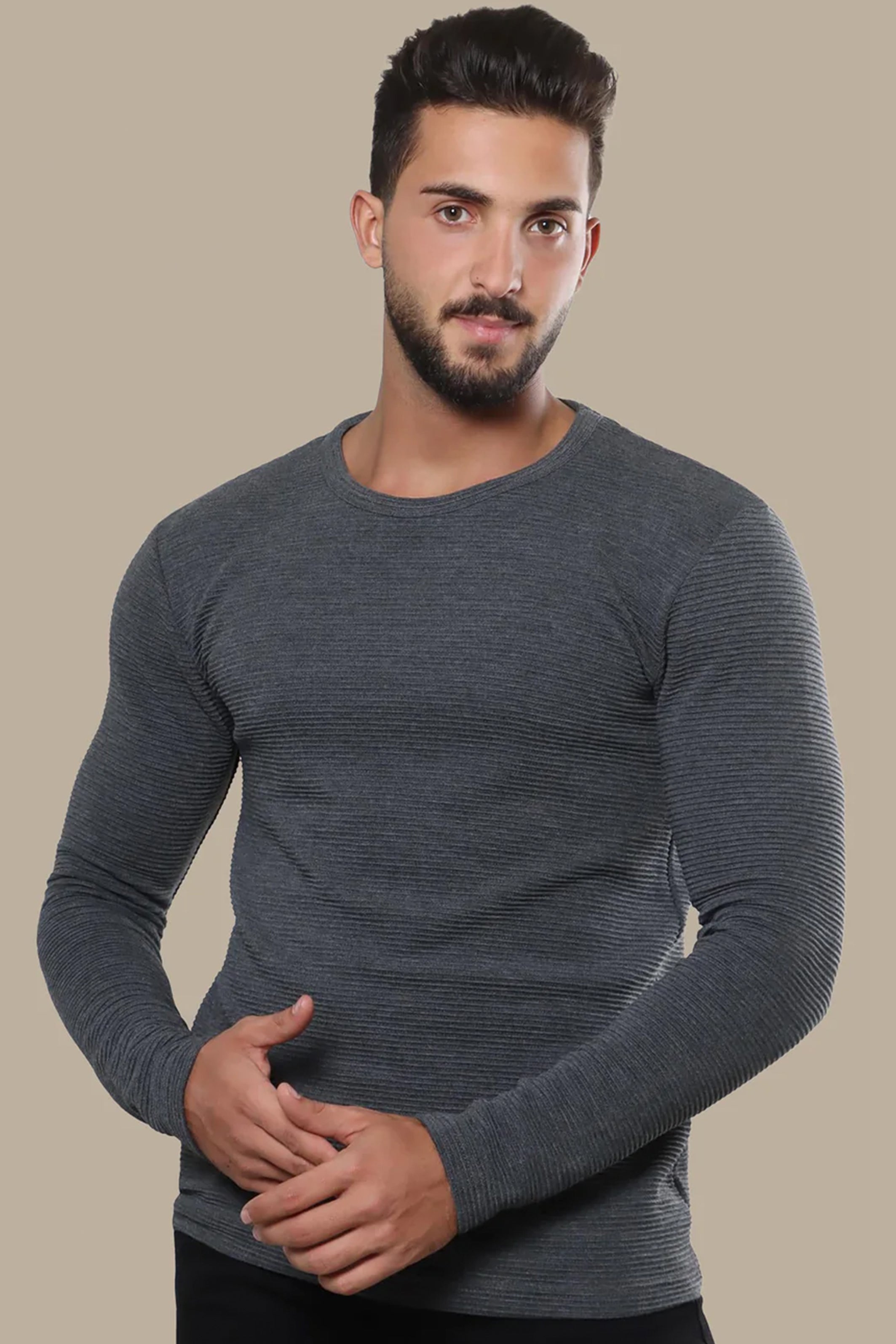 Sweater Ribbed | Dark Grey