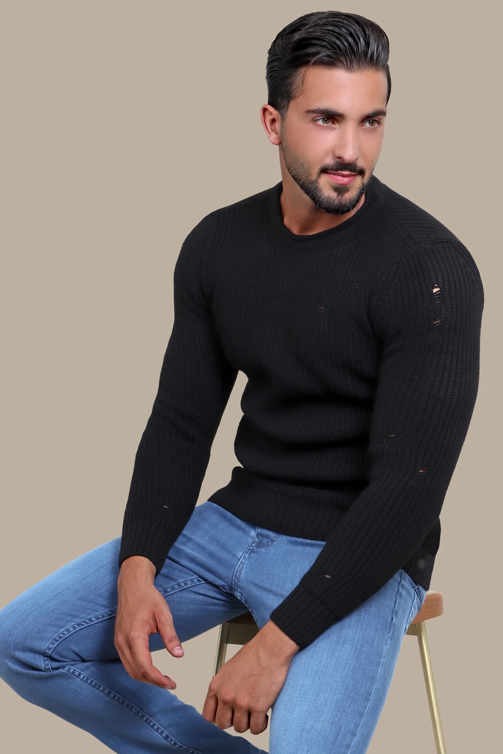 Black Knitted Sweater