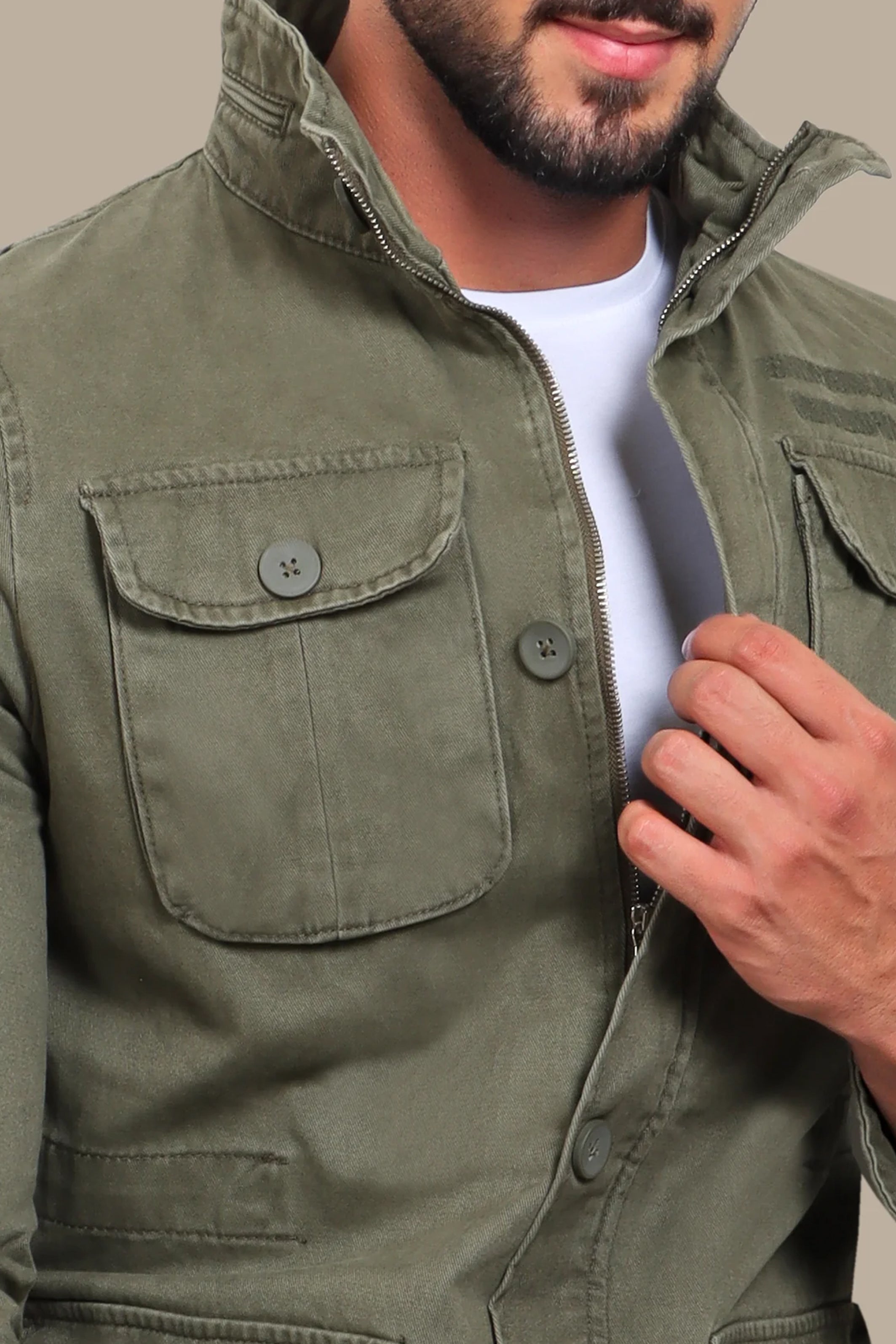 Safari Casual Jacket | Khaki