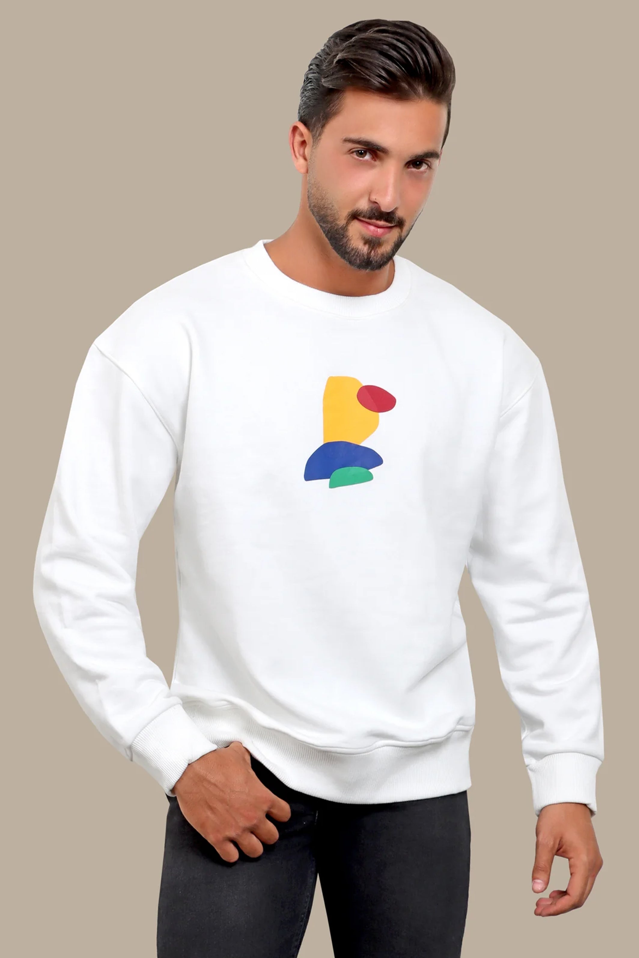 Sweatshirt Colors Print | White