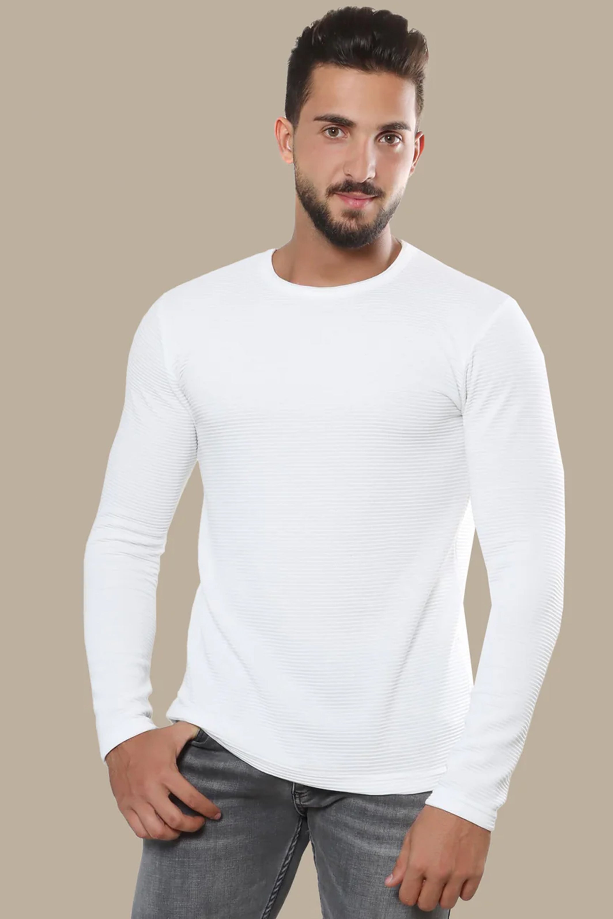 Sweater Ribbed | White