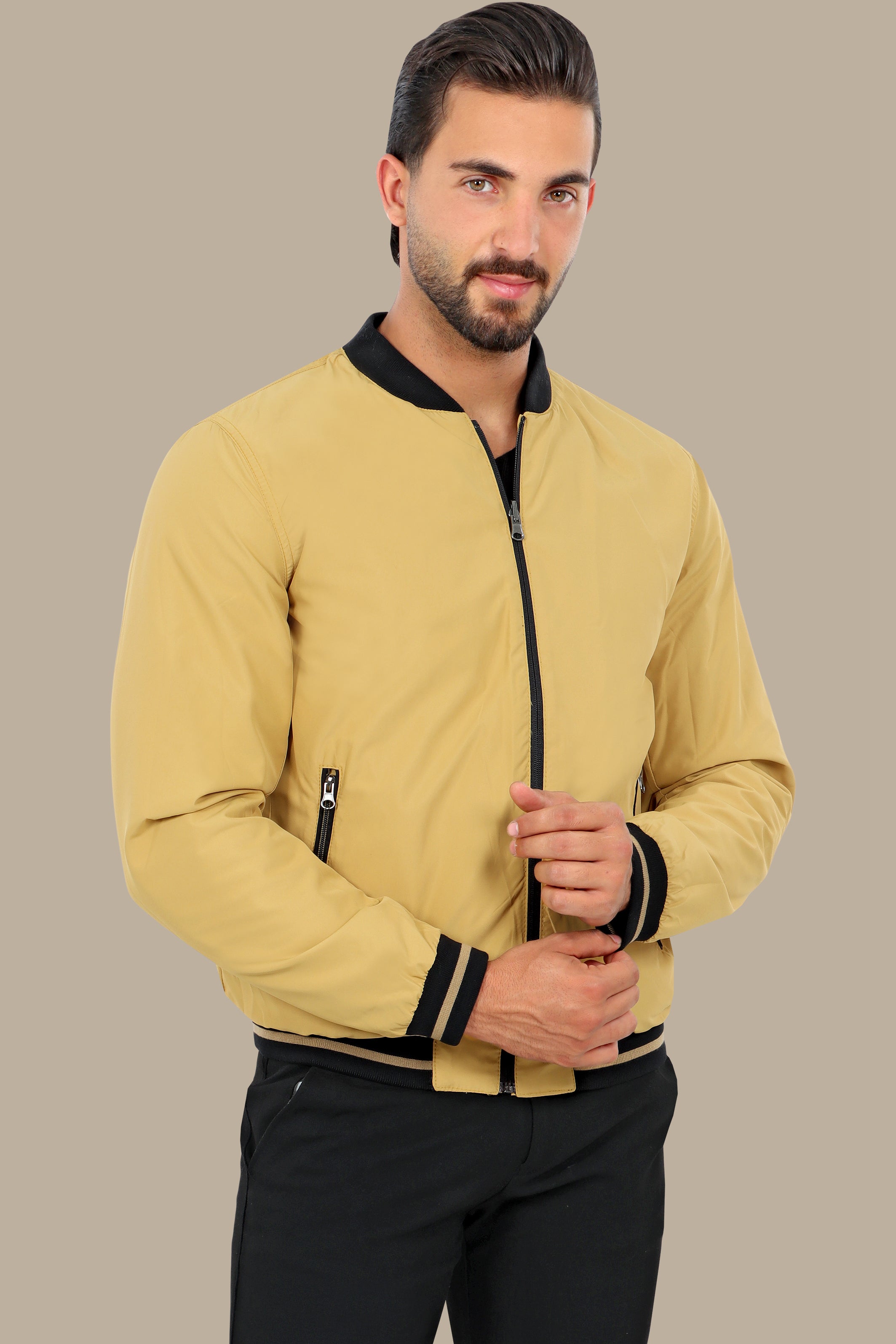 Mustard Double Face Blouson Jacket