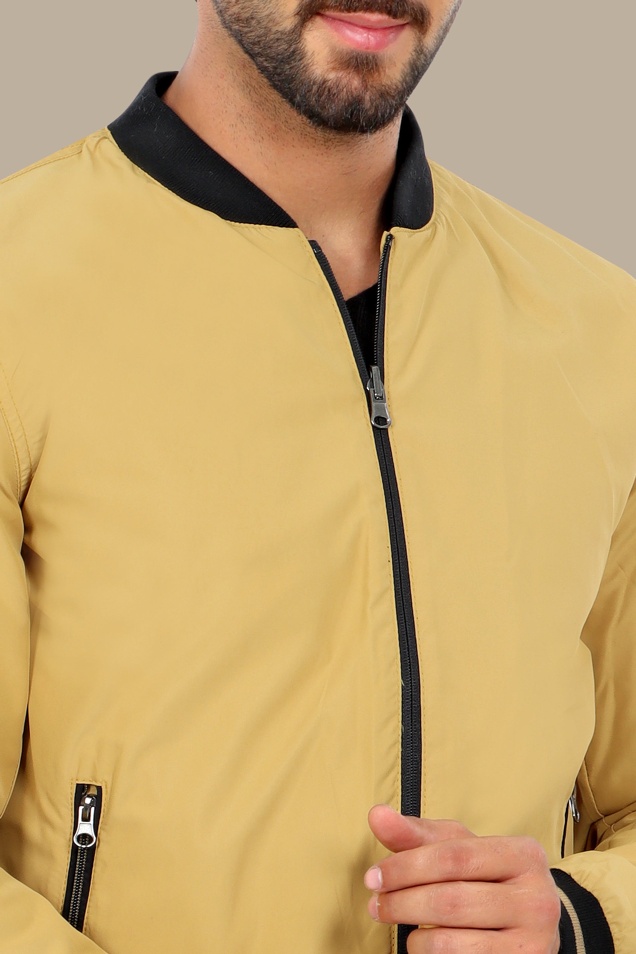 Mustard Double Face Blouson Jacket