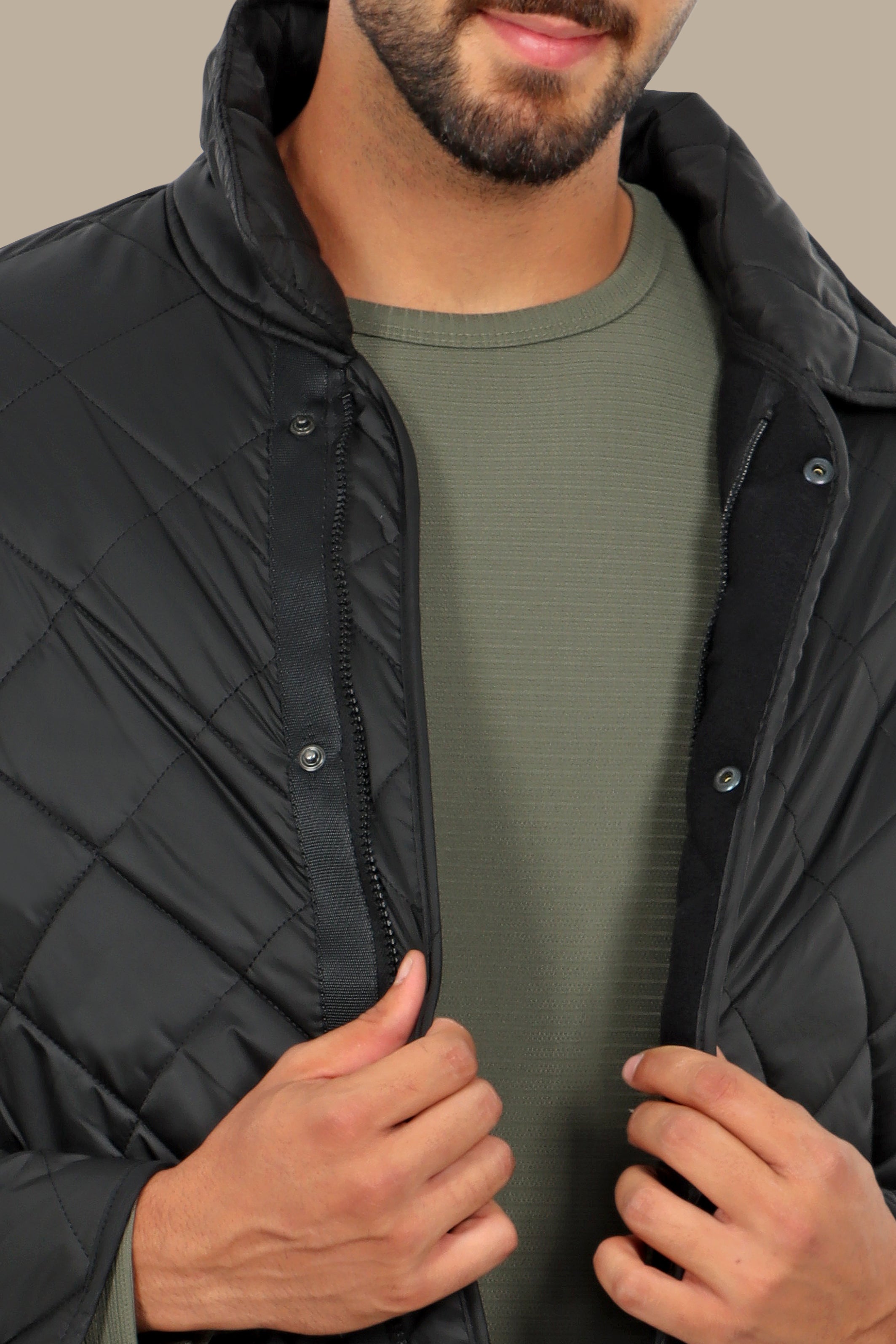 Slant Pocket Lightweight Puffer Jacket