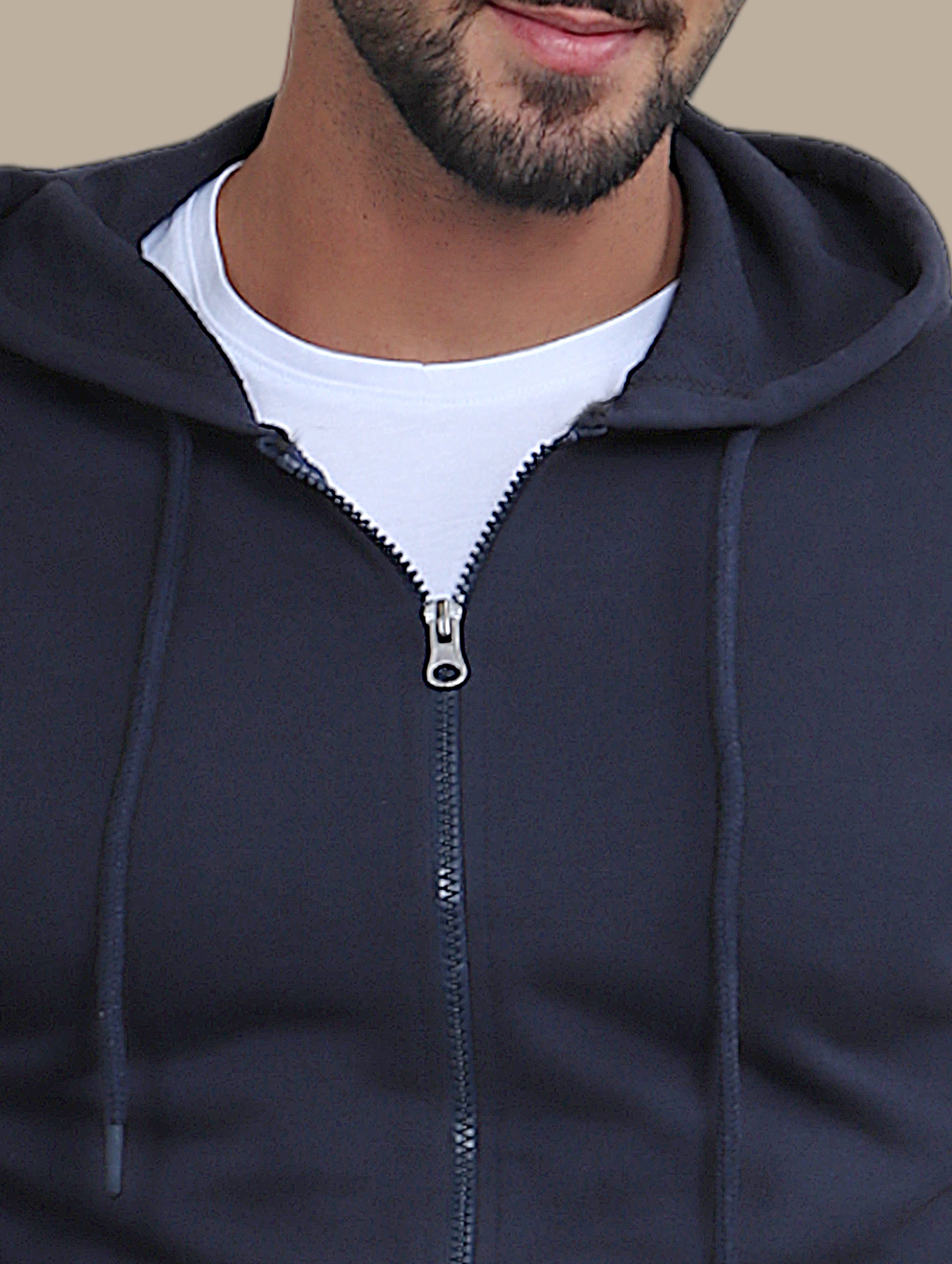 Navy Classic: Plain Basic Hoody Sweatshirt