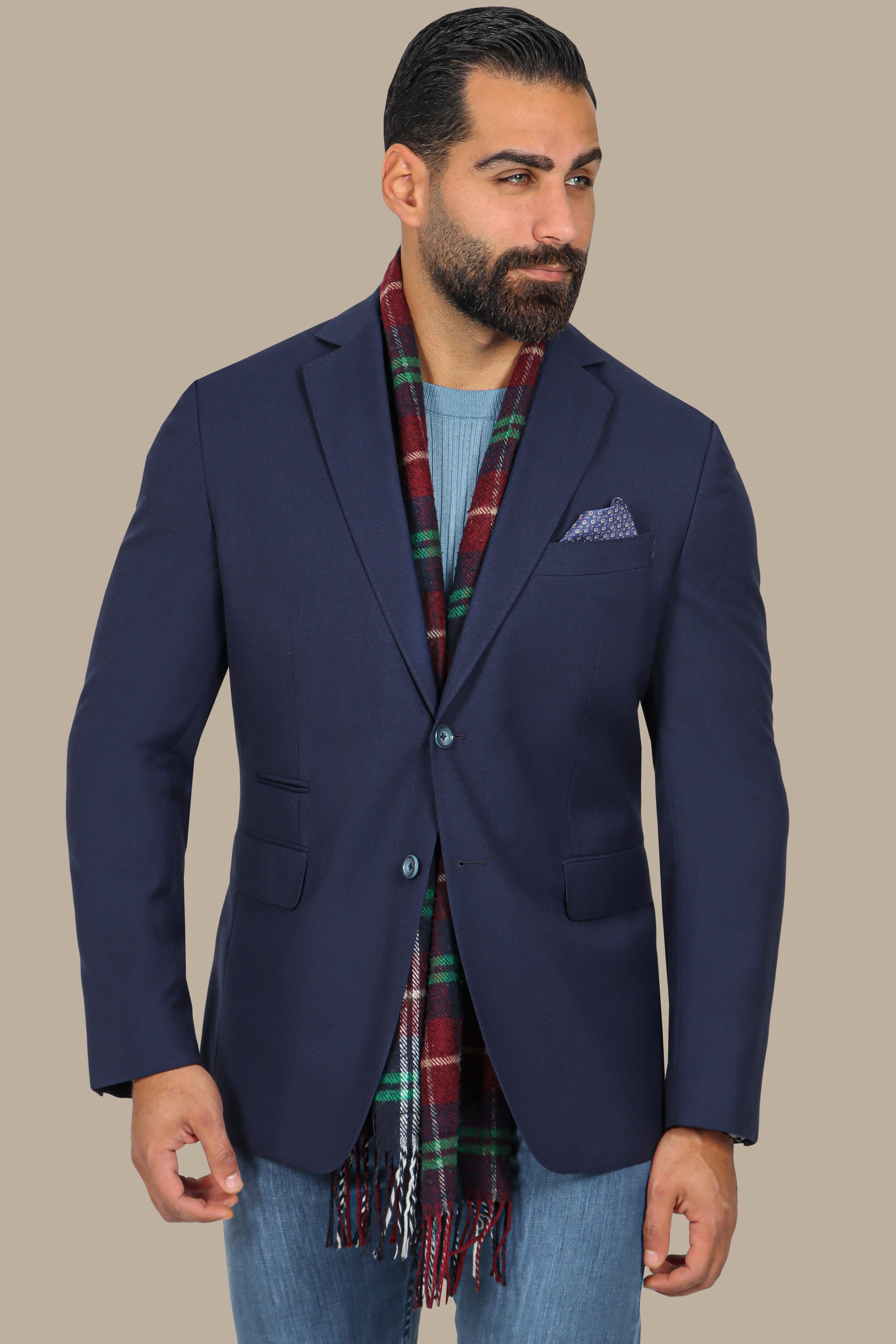 Blazer Peak Regular Structured Jacket - Navy