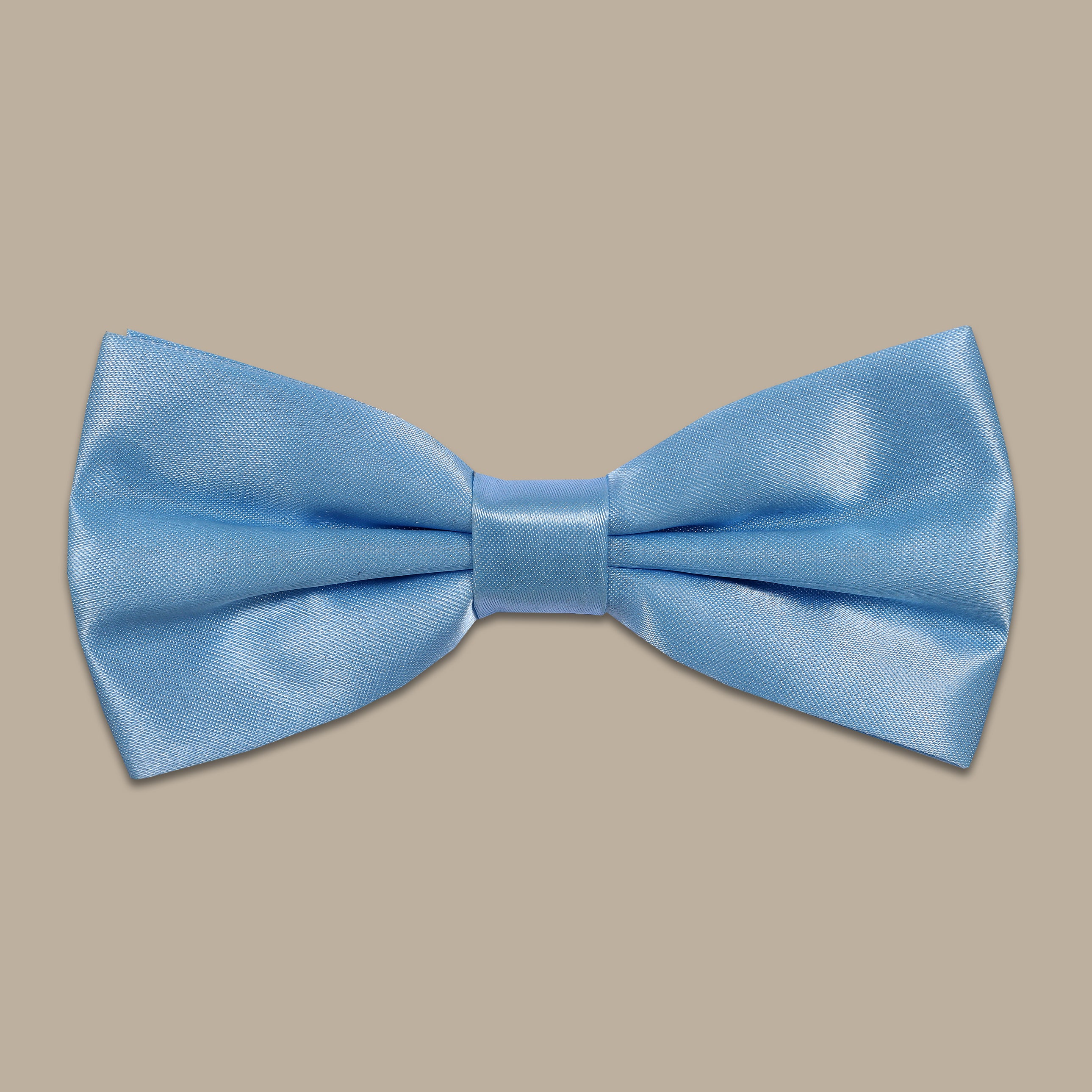 Satin Plain Aqua Bowtie