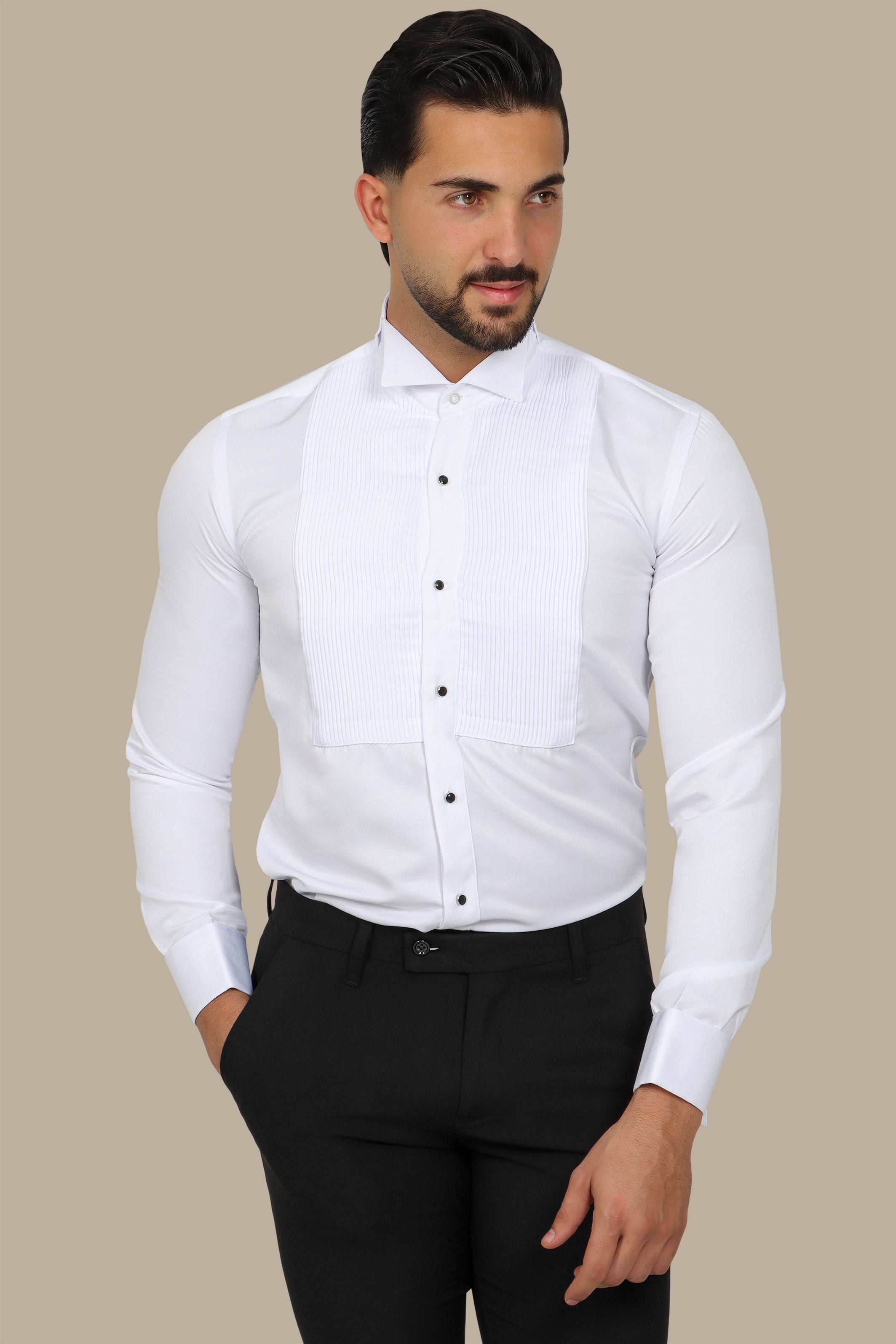 White Plissé Shirt