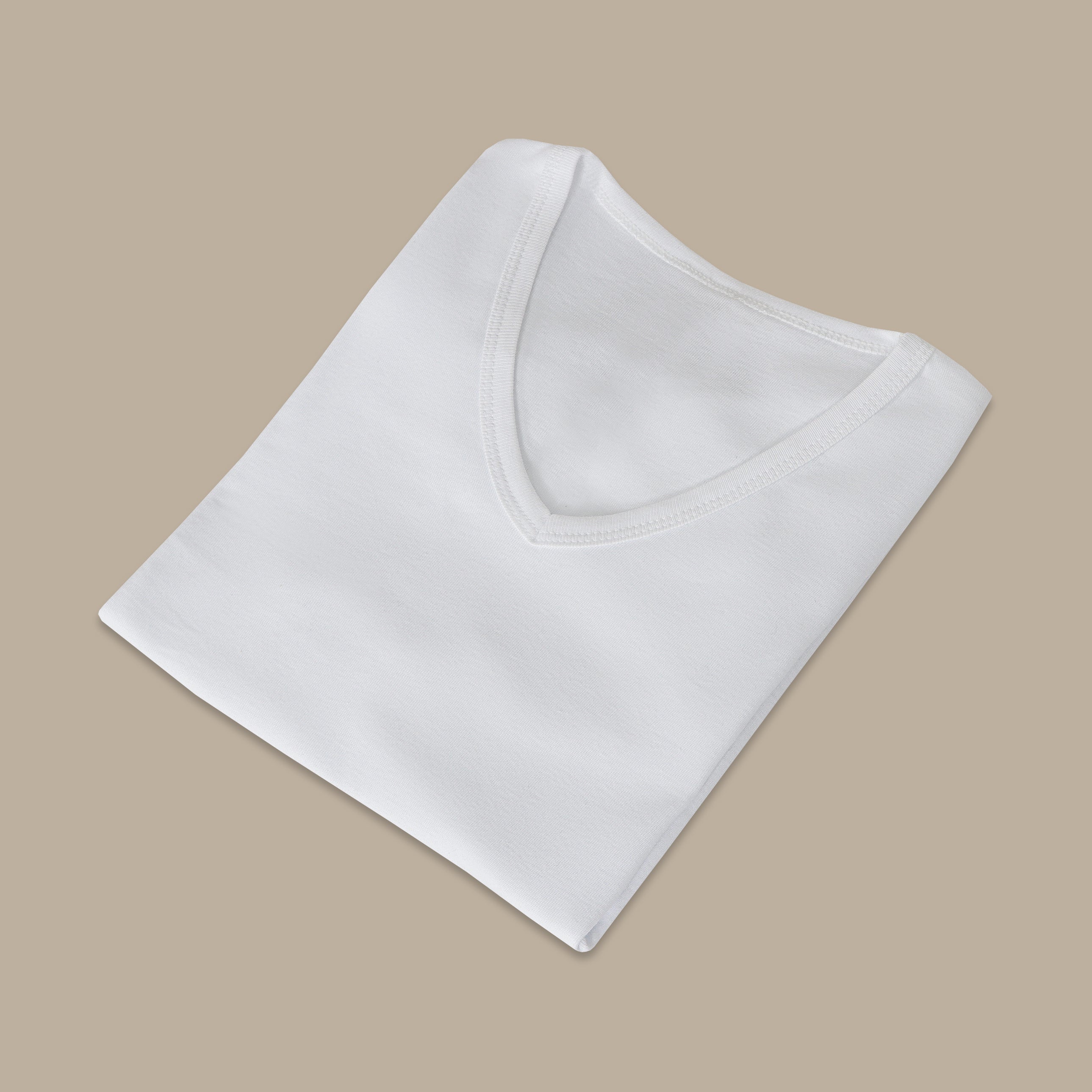 White V-Neck Underwear Tee