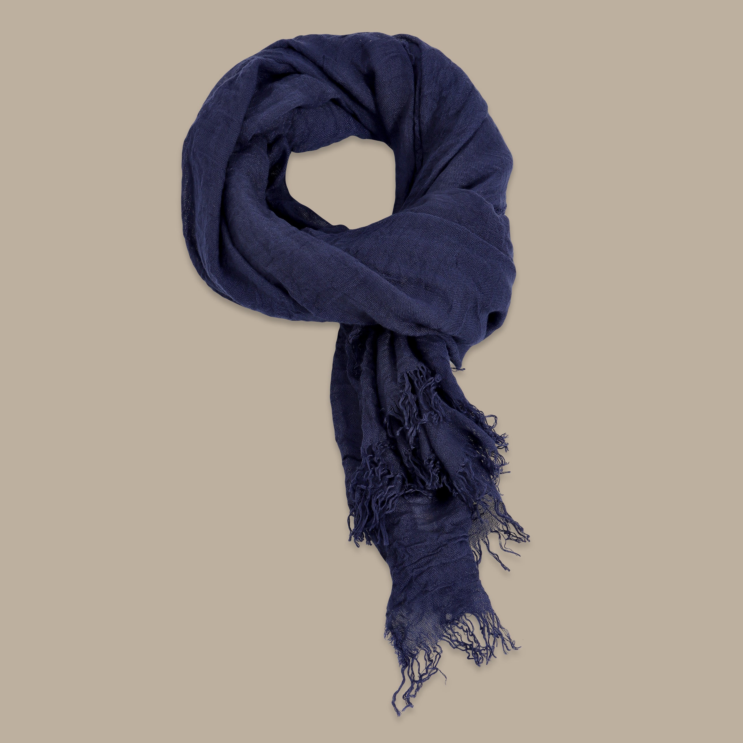 Plain Navy Scarf