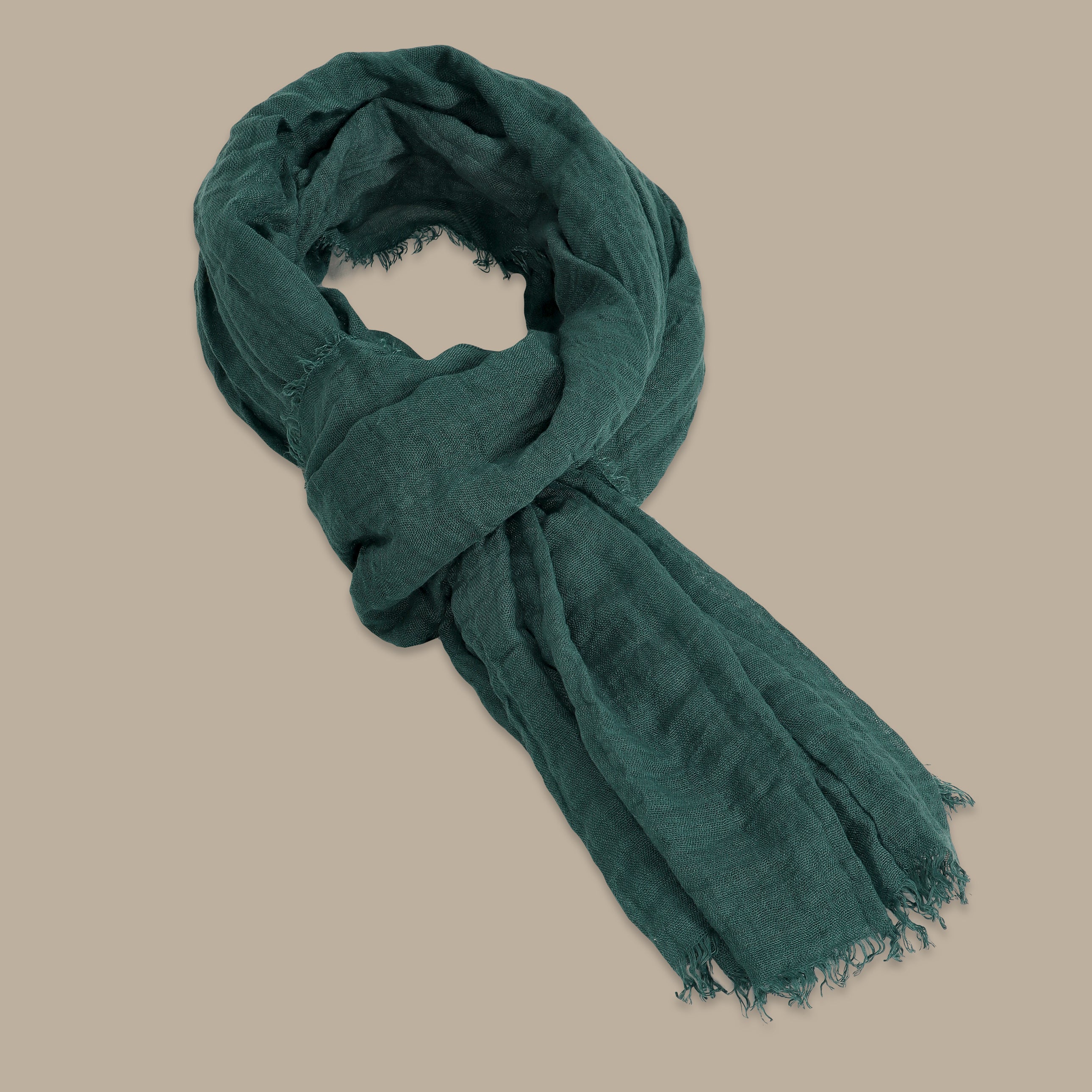 Plain Dark Green Scarf