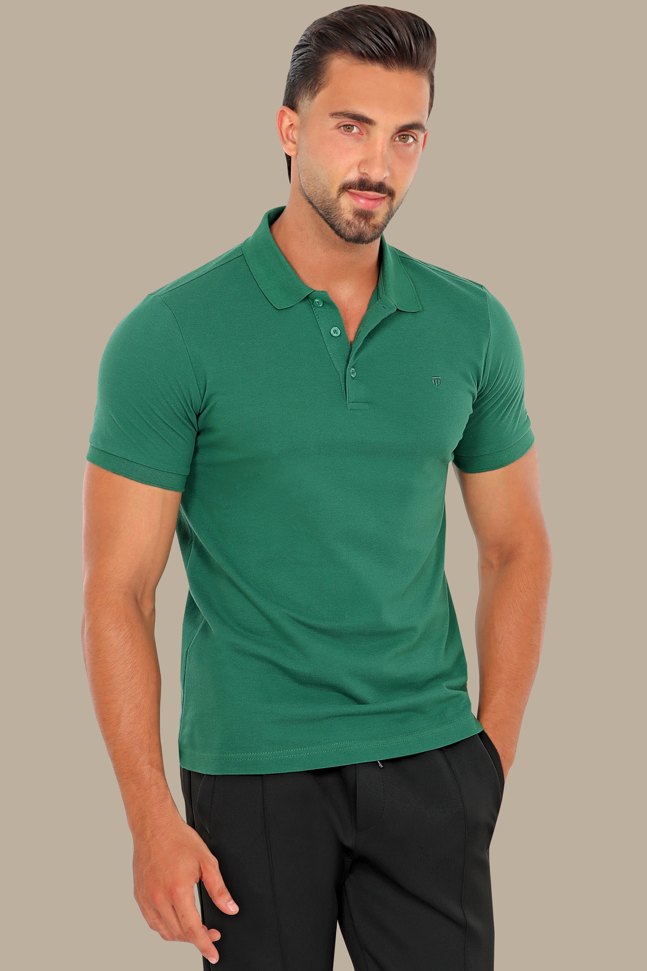 Dark Green Polo Piquet Short Sleeve