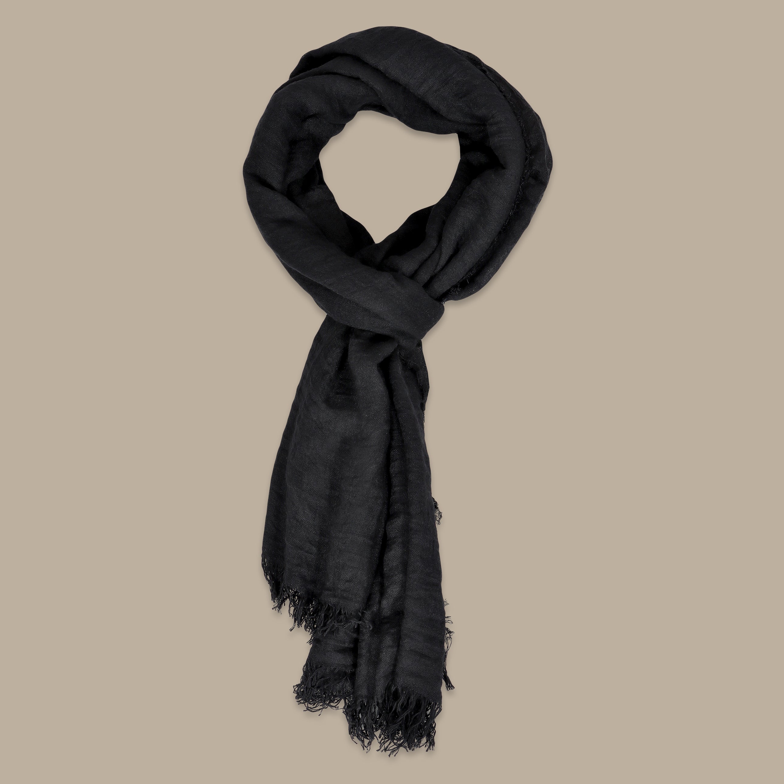 Plain Black Scarf