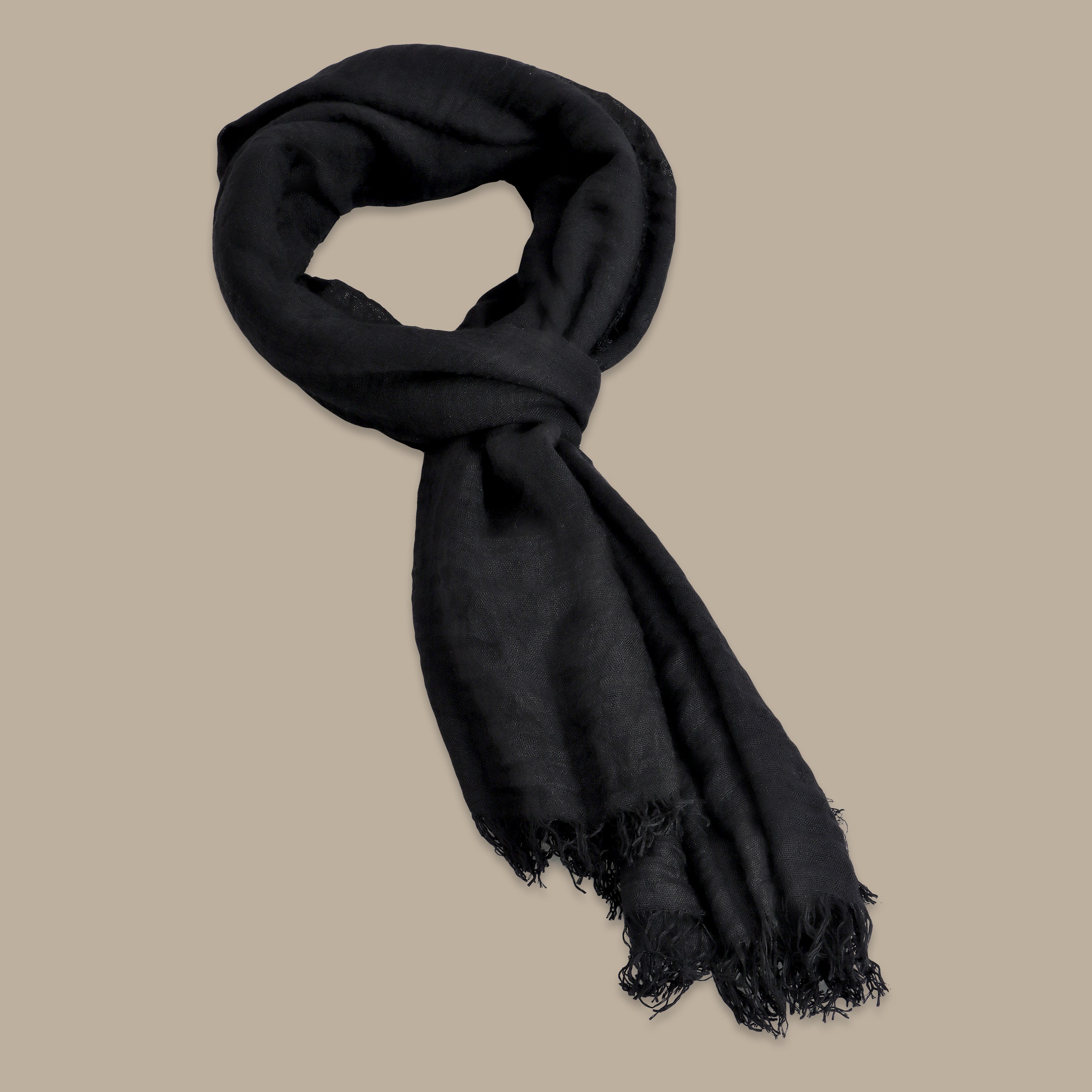 Plain Black Scarf