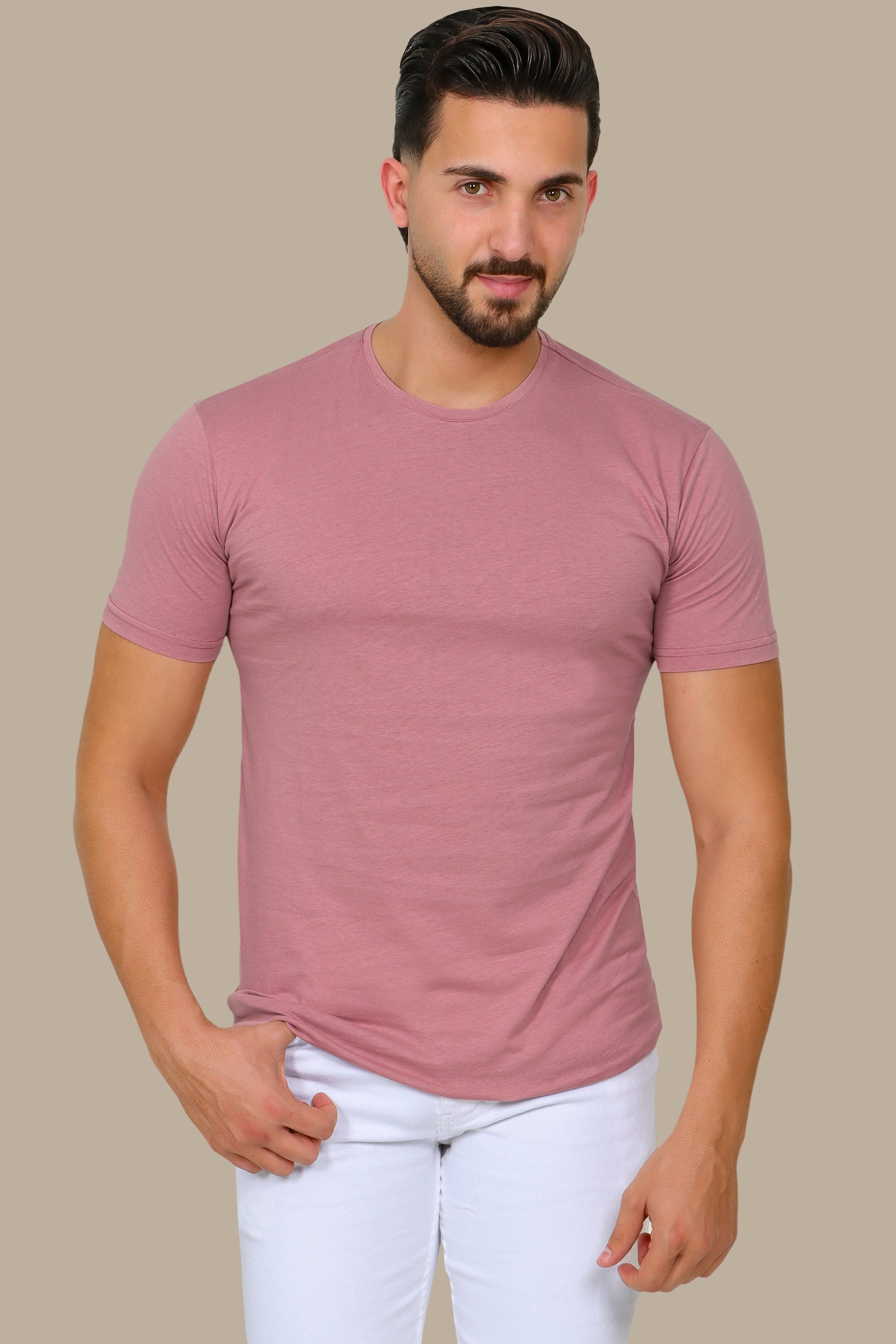 Pink Round Neck T-Shirt
